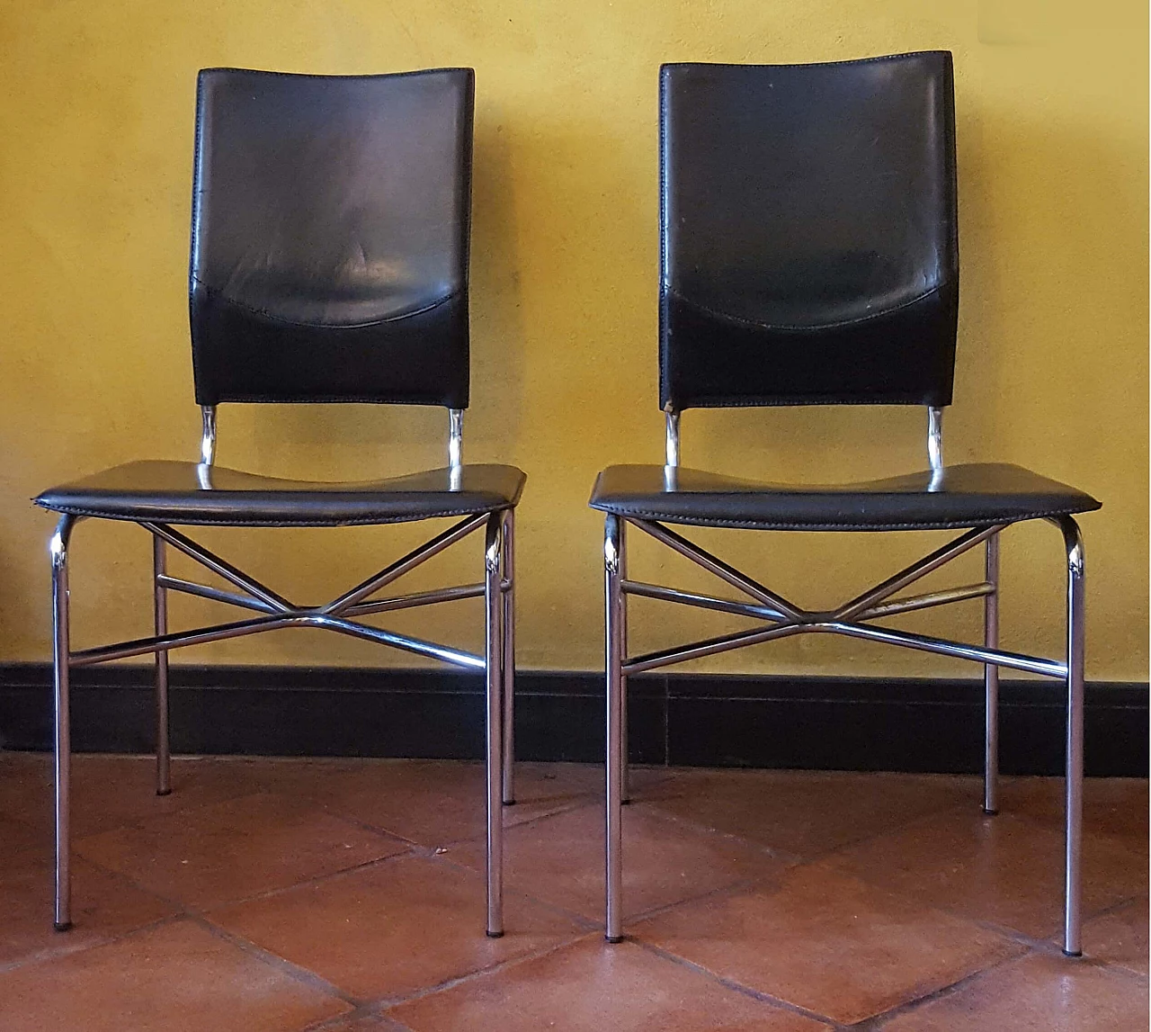 4 Larius chairs by Ross Littell for Matteograssi, 1980s 1