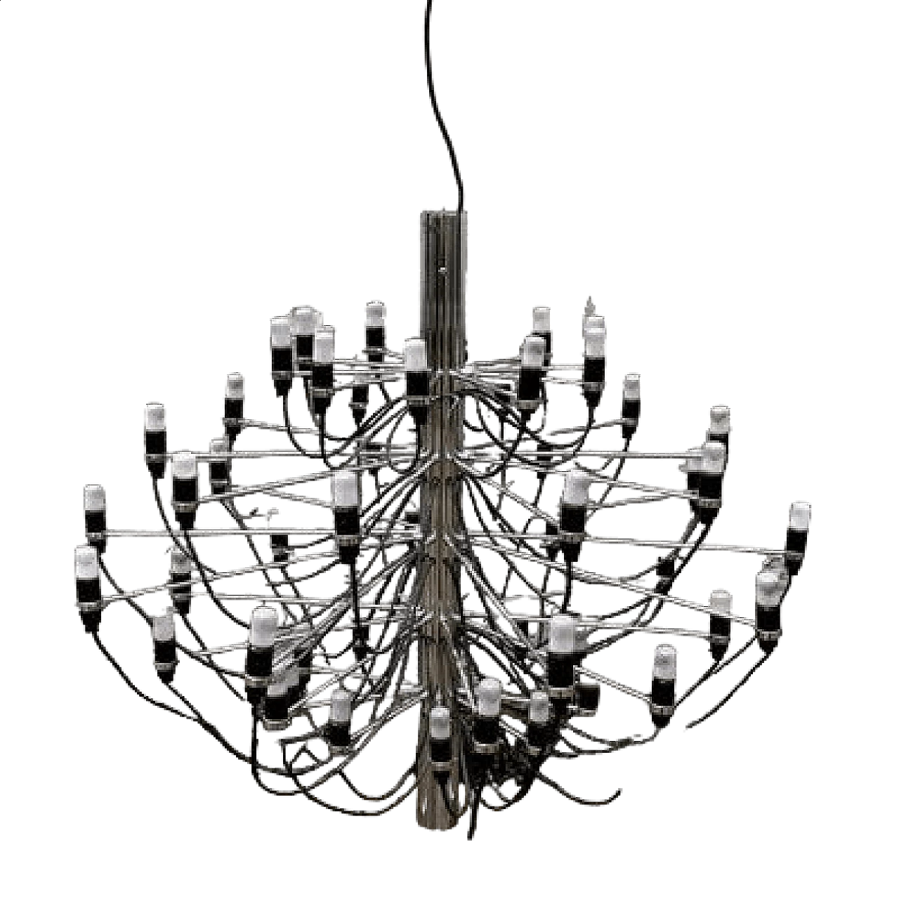 Fifty-bulb chandelier 2097 by Gino Sarfatti for Flos, 2000s 9