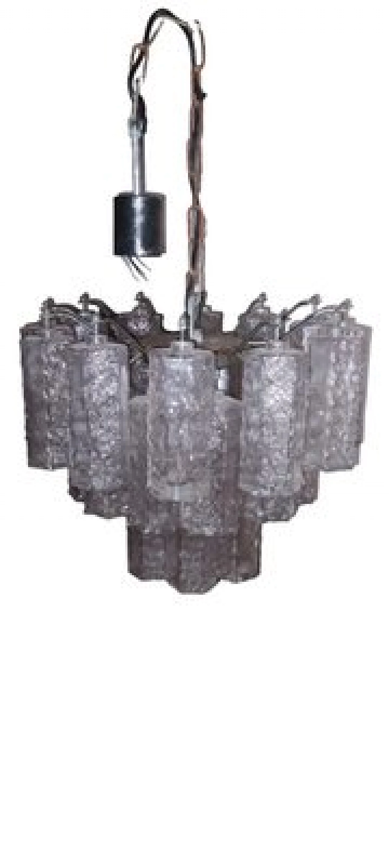 Faceted Murano glass chandelier, 1970s 1