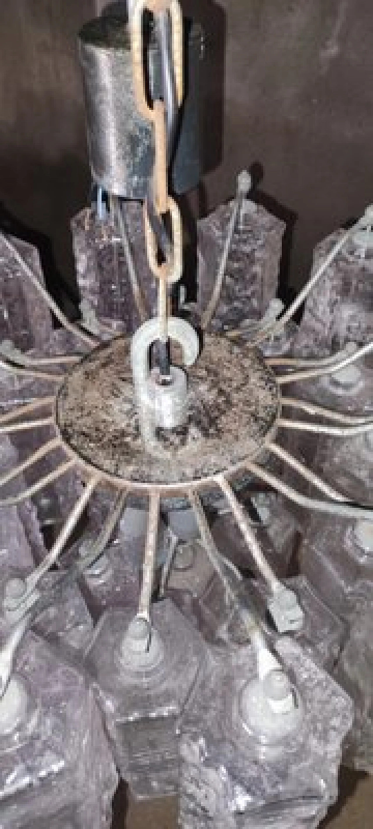 Faceted Murano glass chandelier, 1970s 2