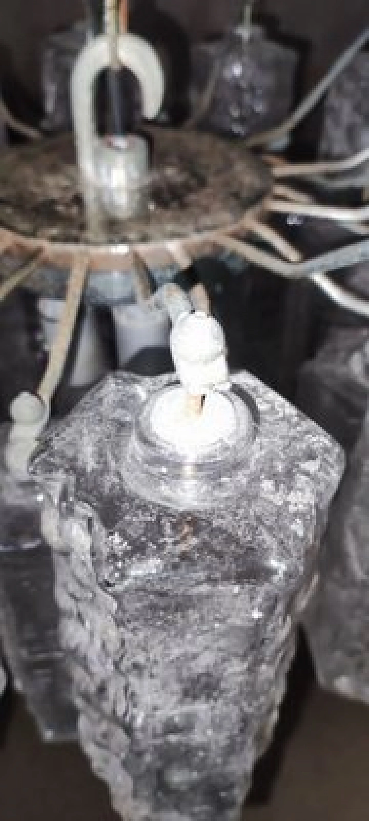 Faceted Murano glass chandelier, 1970s 9