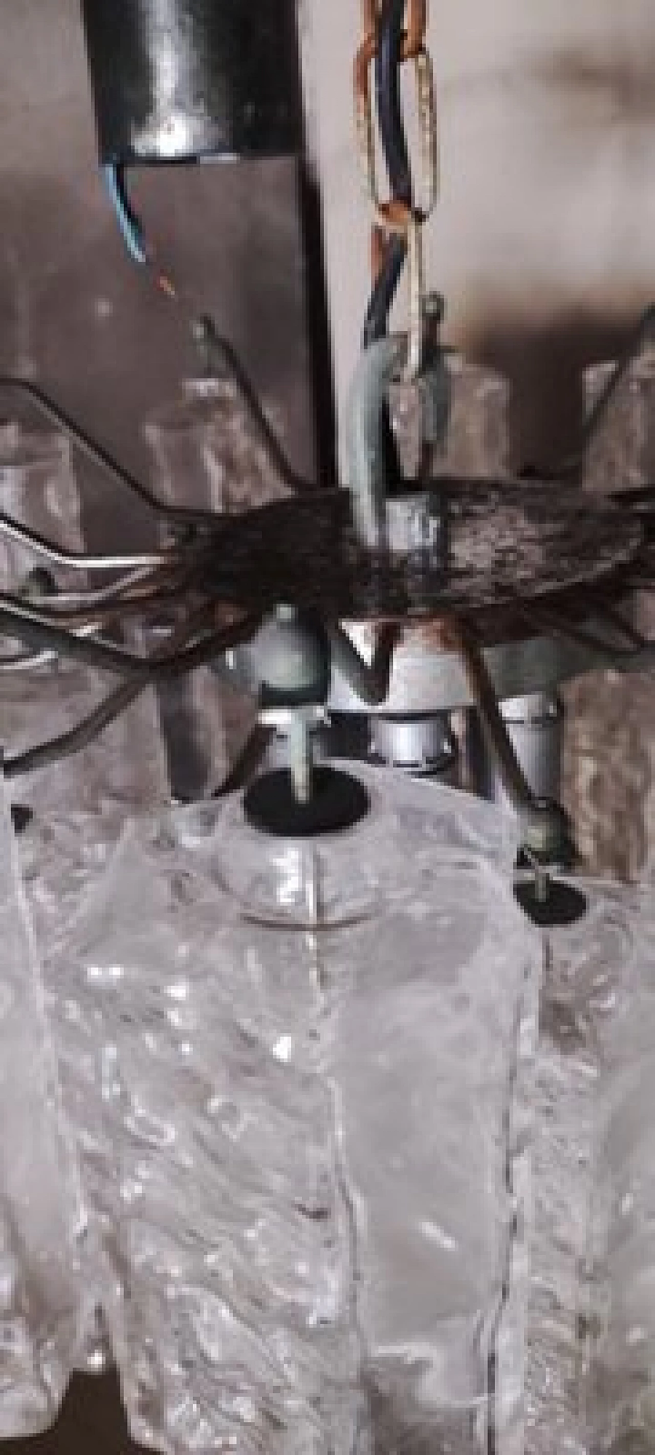 Faceted Murano glass chandelier, 1970s 11