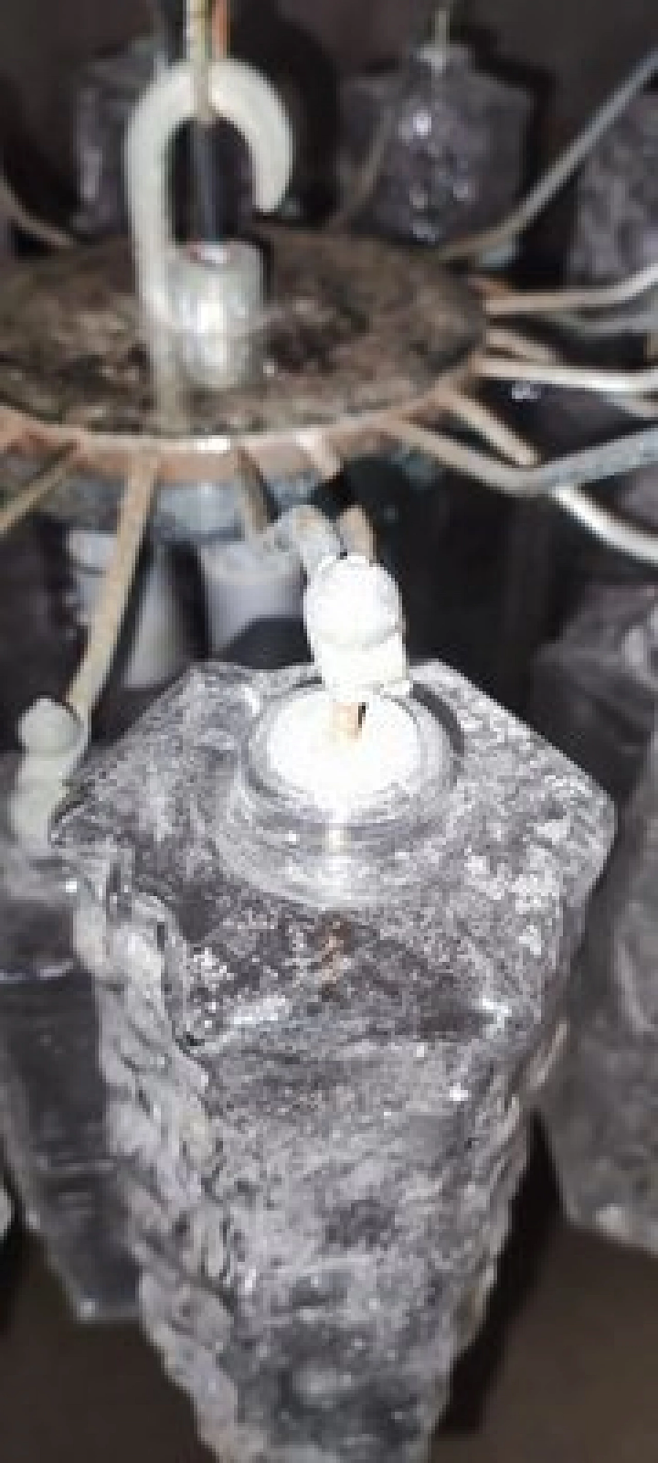 Faceted Murano glass chandelier, 1970s 15