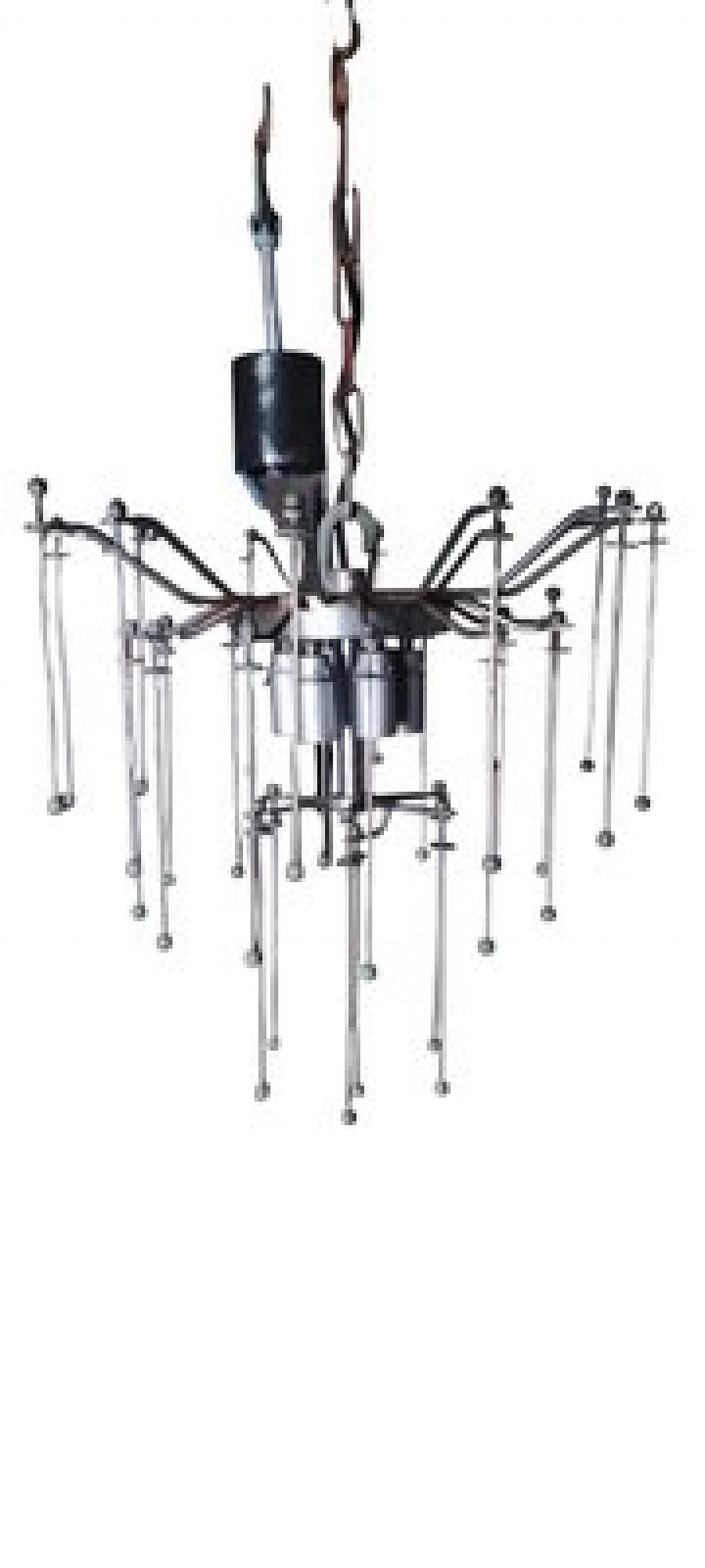 Faceted Murano glass chandelier, 1970s 17