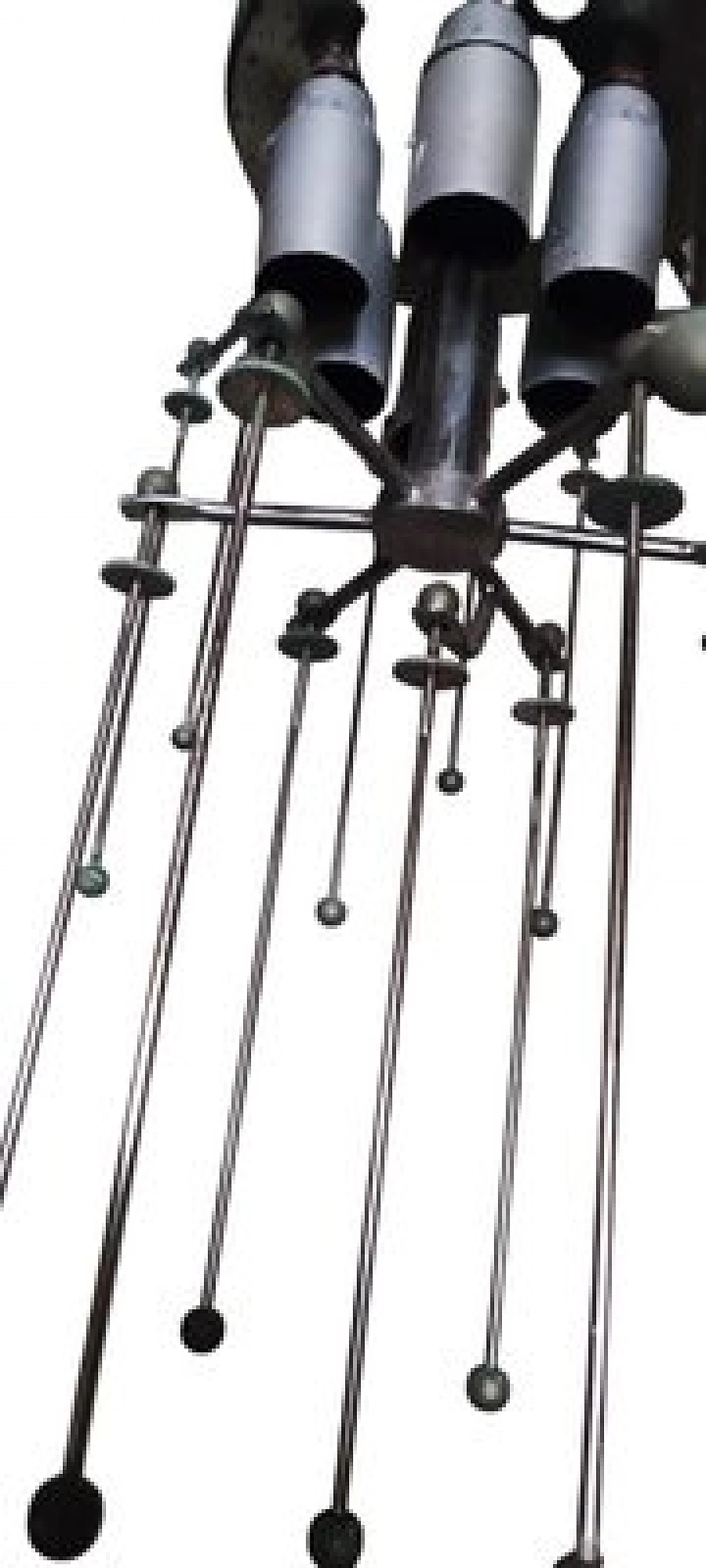 Faceted Murano glass chandelier, 1970s 18