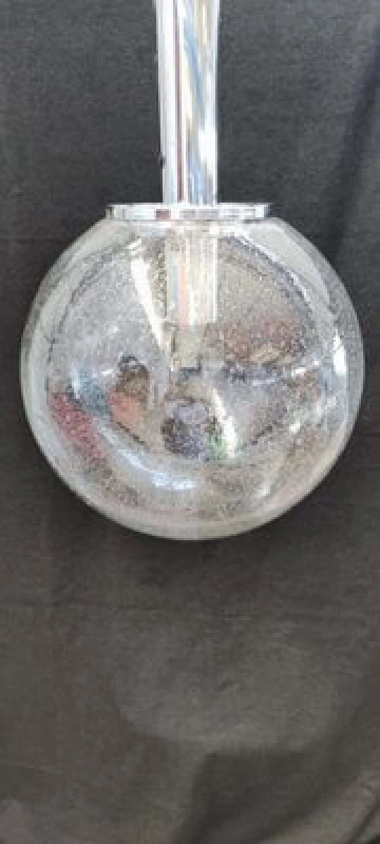 Round glass pendant lamp by Targetti Sankey, 1970s 2