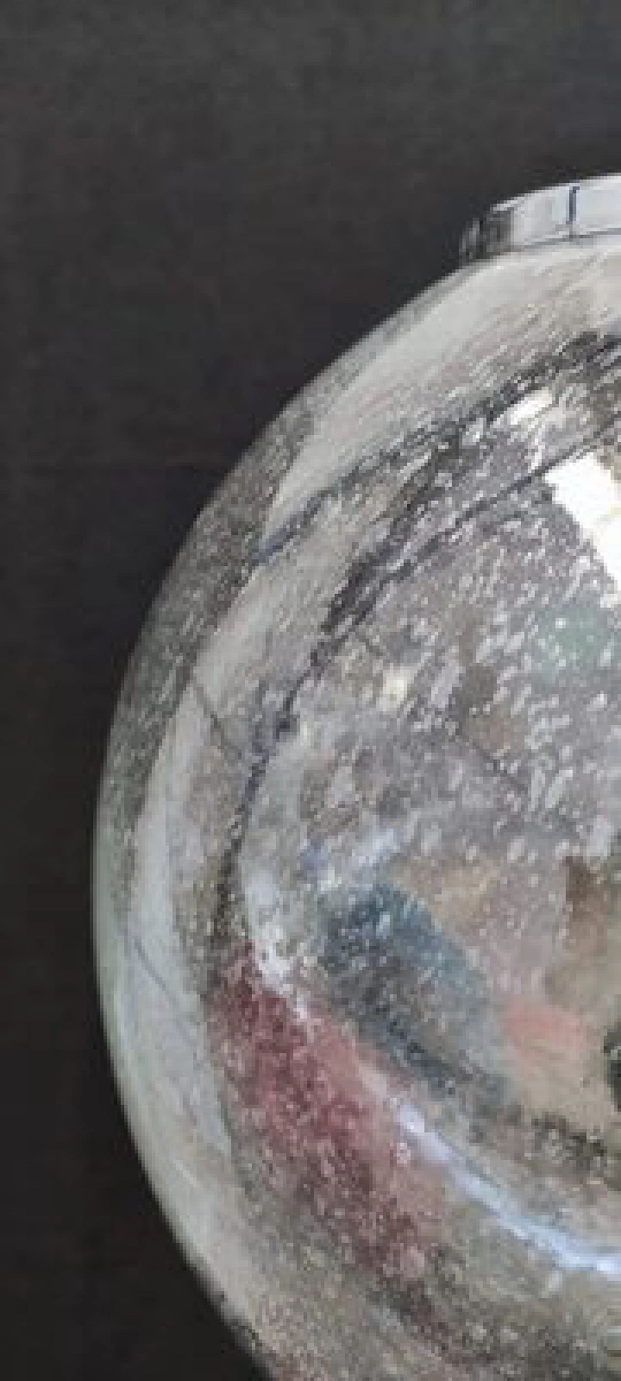 Round glass pendant lamp by Targetti Sankey, 1970s 6