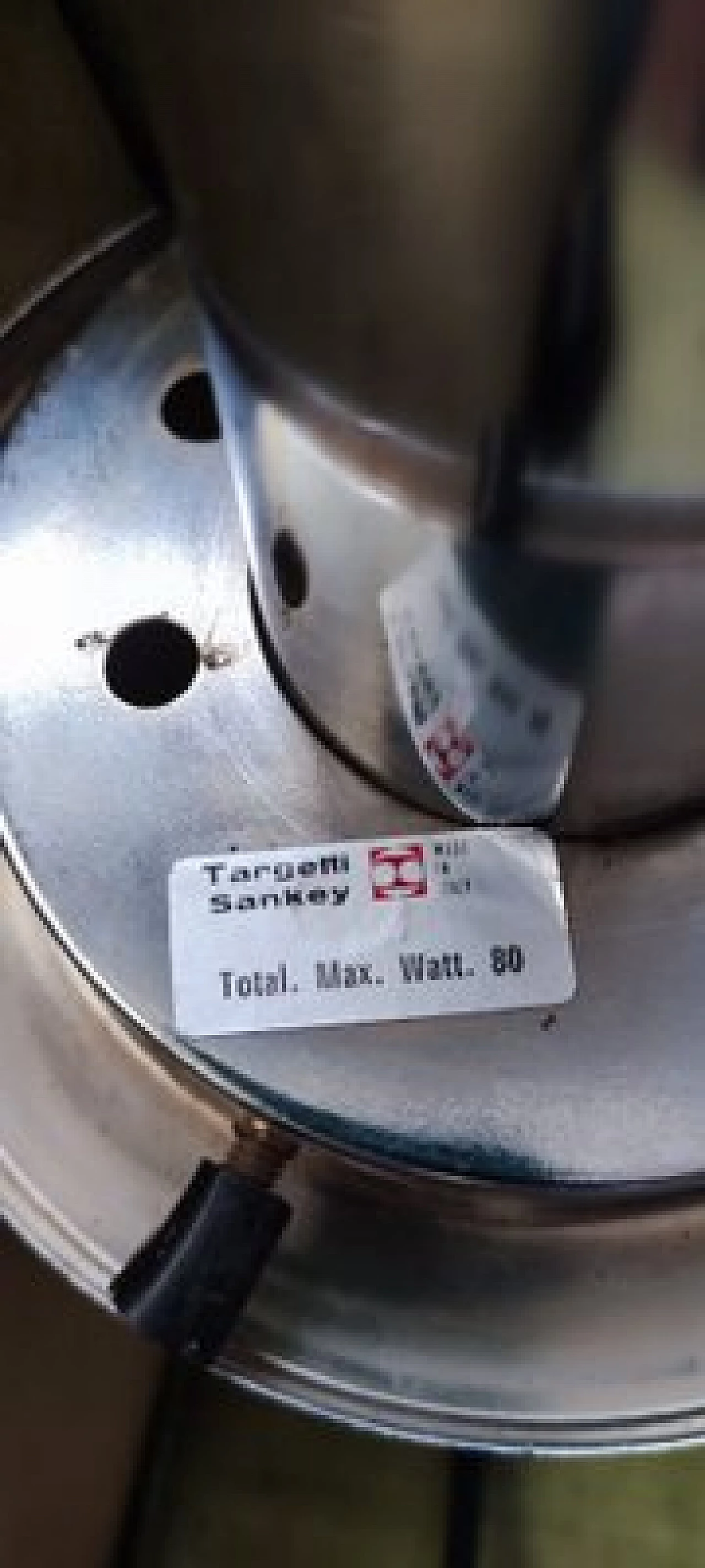 Round glass pendant lamp by Targetti Sankey, 1970s 12