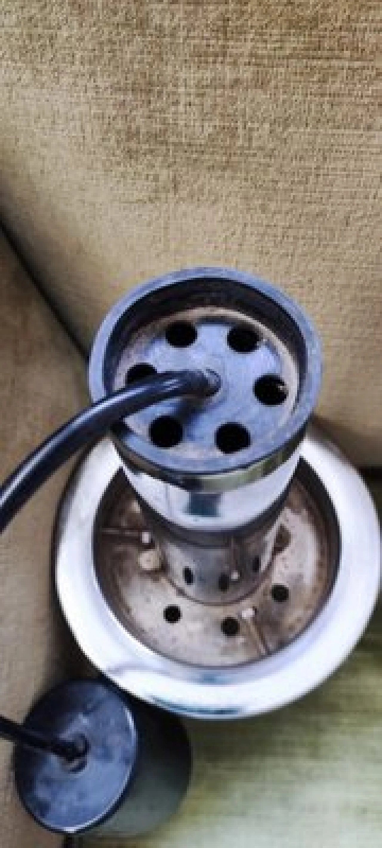 Round glass pendant lamp by Targetti Sankey, 1970s 15