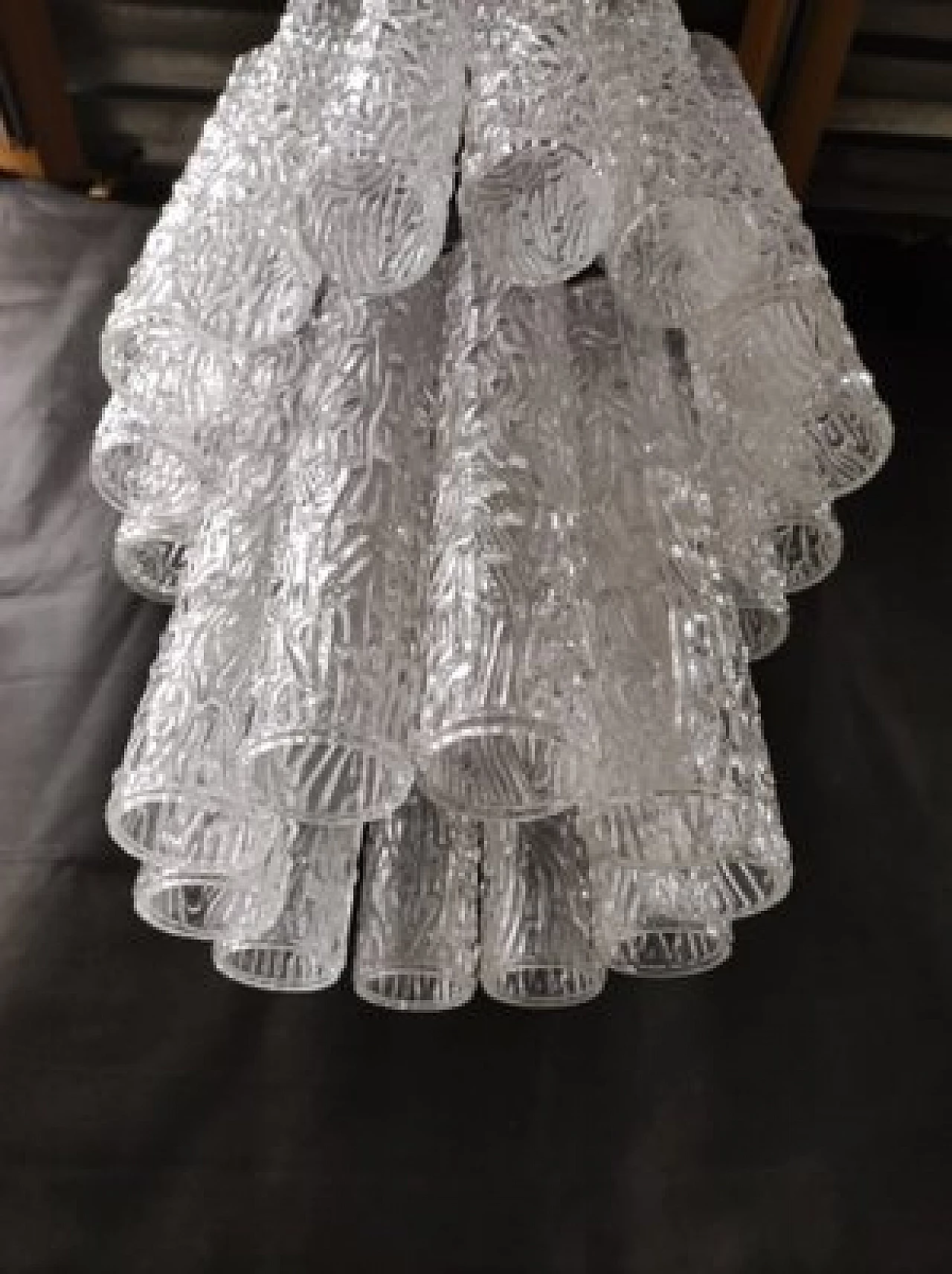 Three-tier Murano glass chandelier, 1970s 7