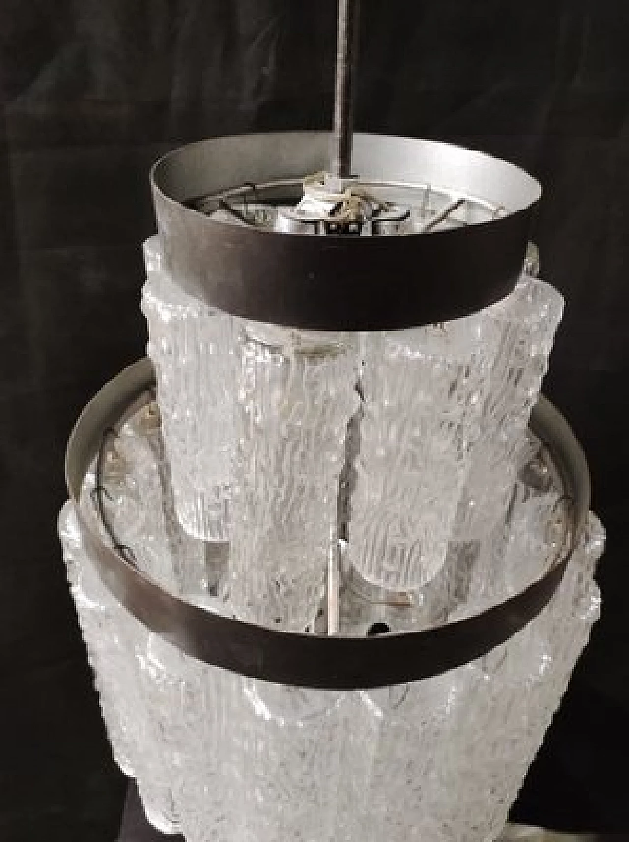 Three-tier Murano glass chandelier, 1970s 8