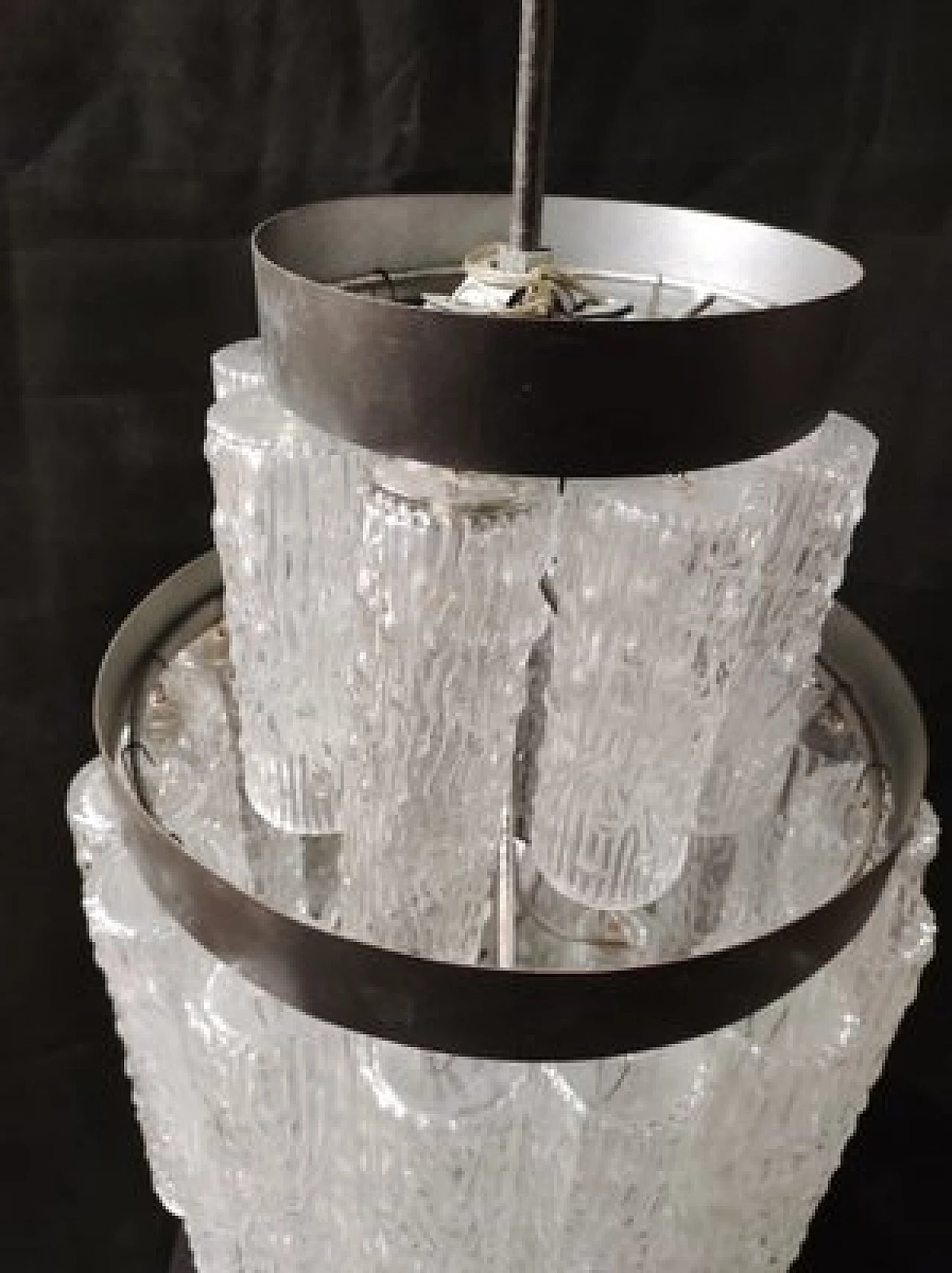 Three-tier Murano glass chandelier, 1970s 9