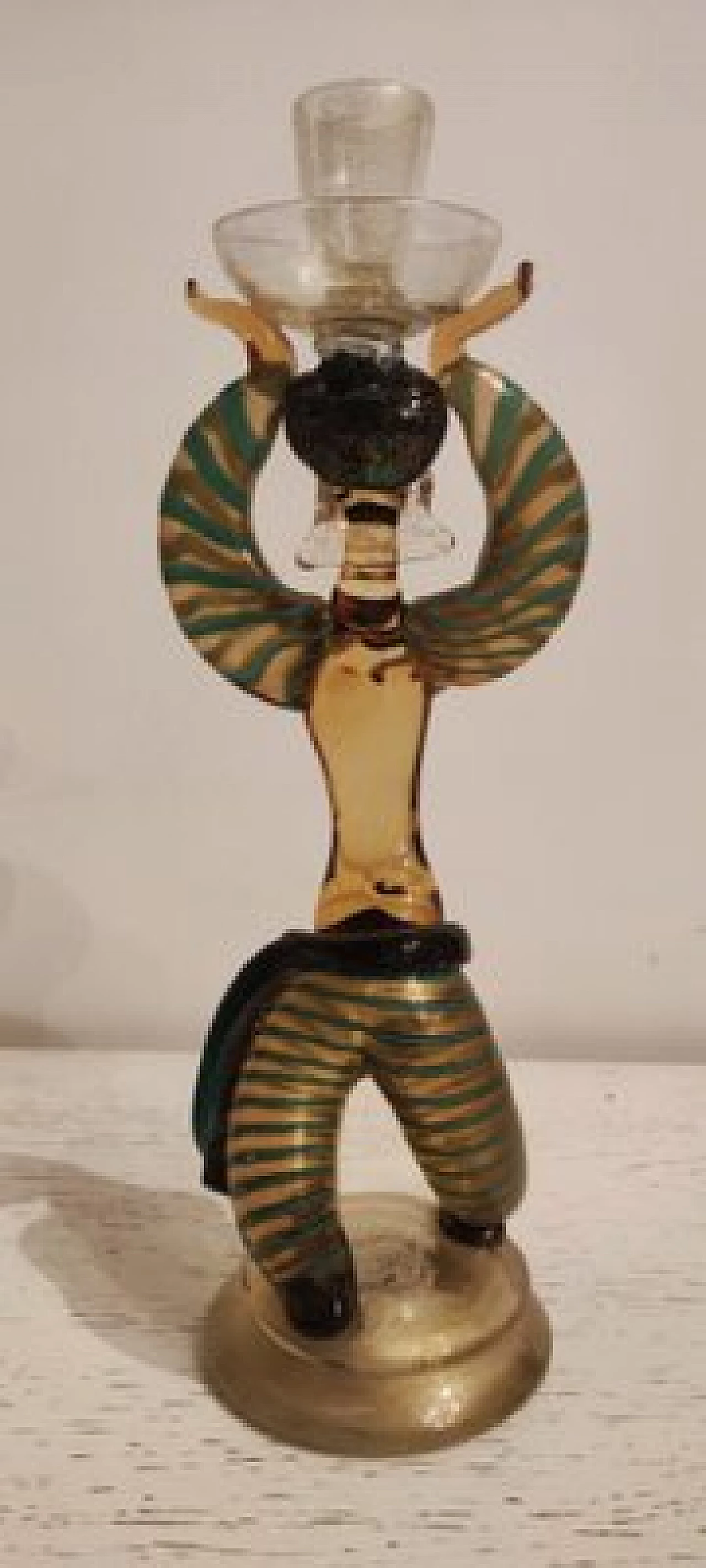 Odalisque candleholder in Murano glass, 1950s 1