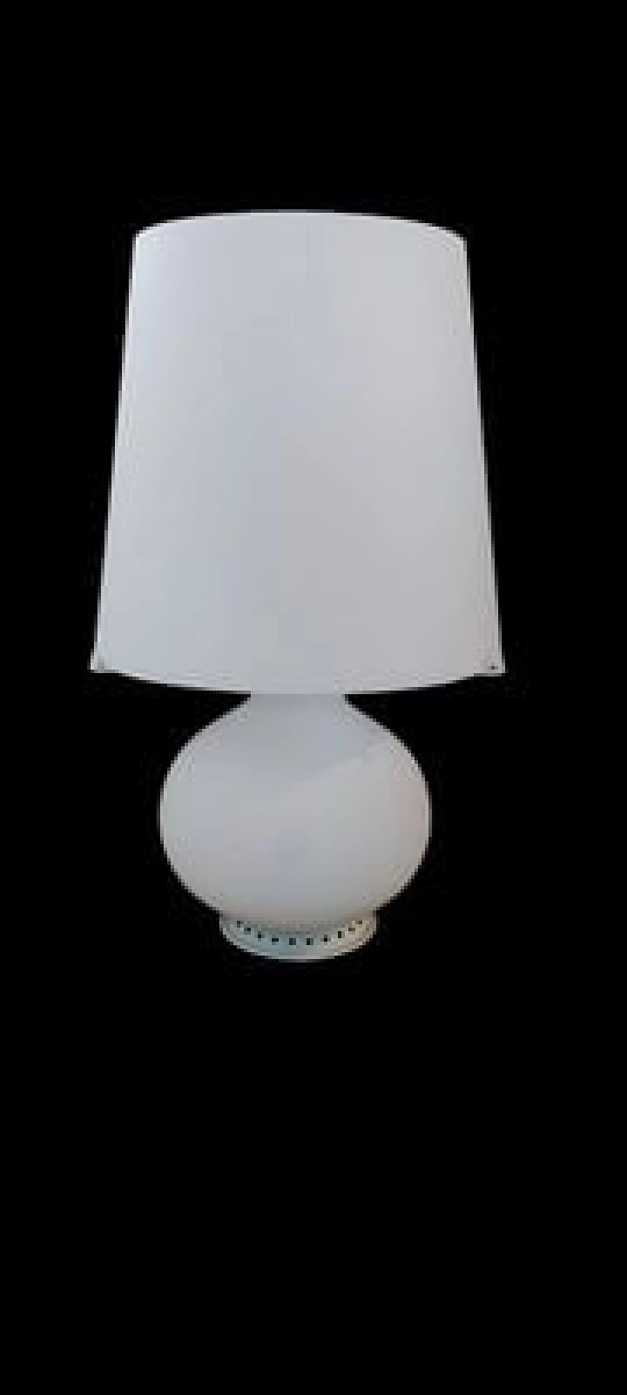 Table lamp 1853 in milky glass by Max Ingrand for Fontana Arte, 1954 1