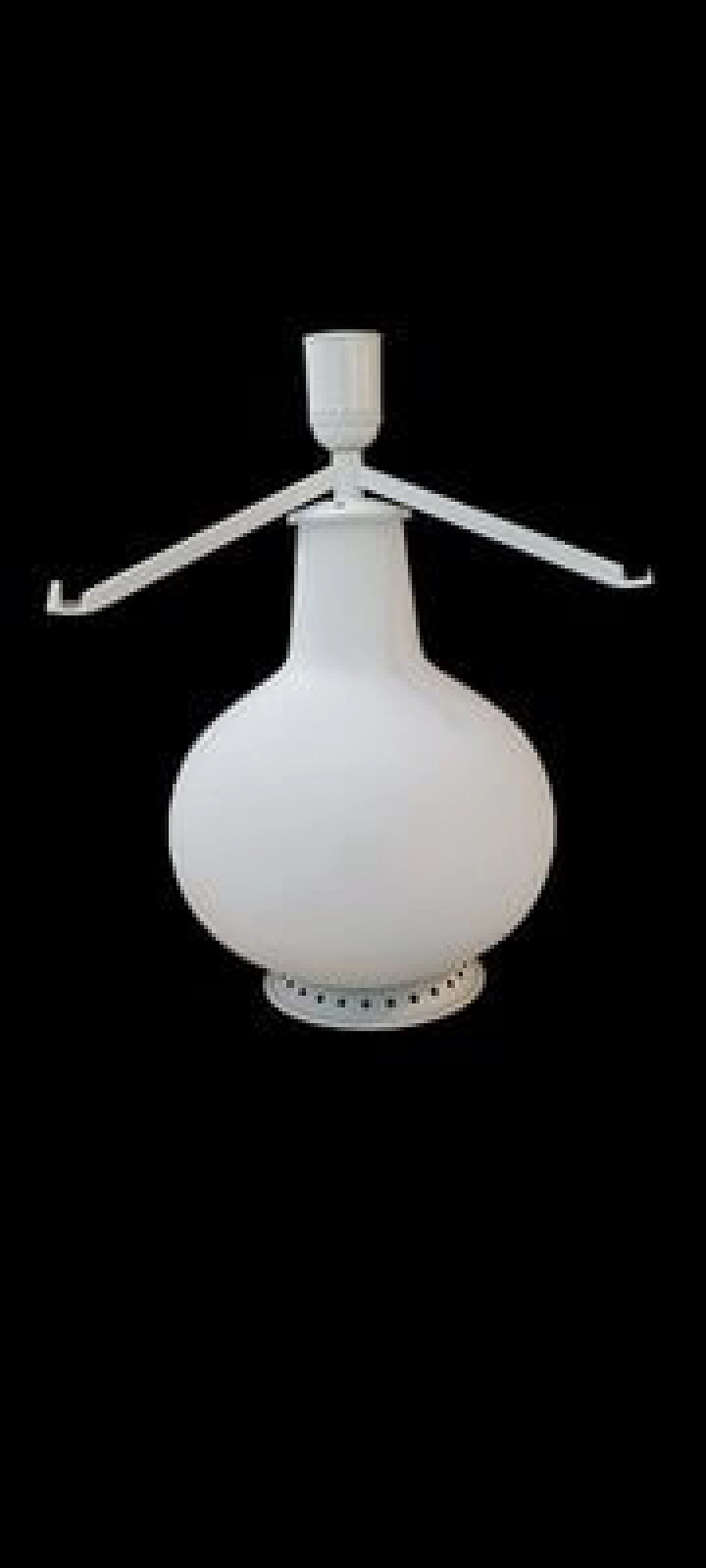 Table lamp 1853 in milky glass by Max Ingrand for Fontana Arte, 1954 6