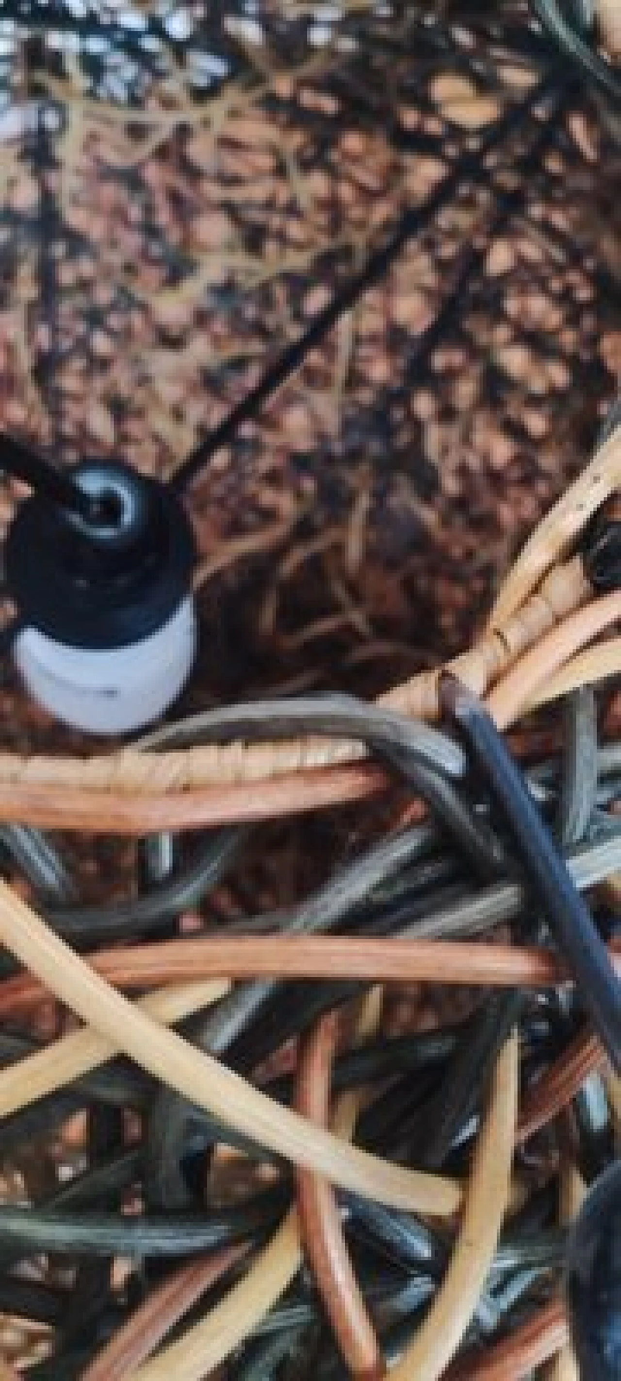 Wicker spherical table lamp on metal frame, 1980s 6