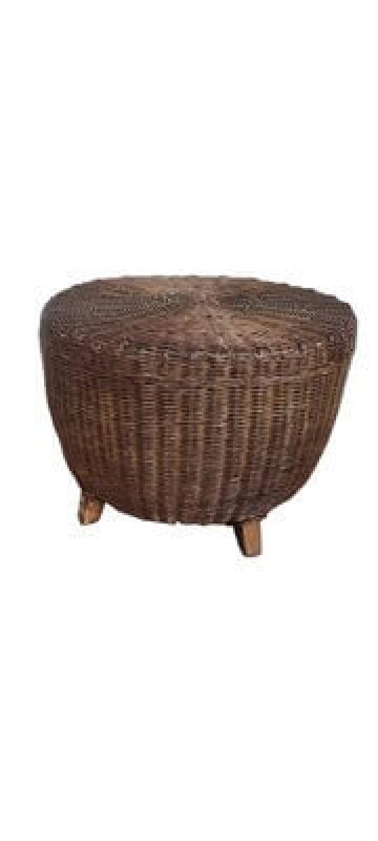 Pair of rattan chairs and coffee table, 1950s 7