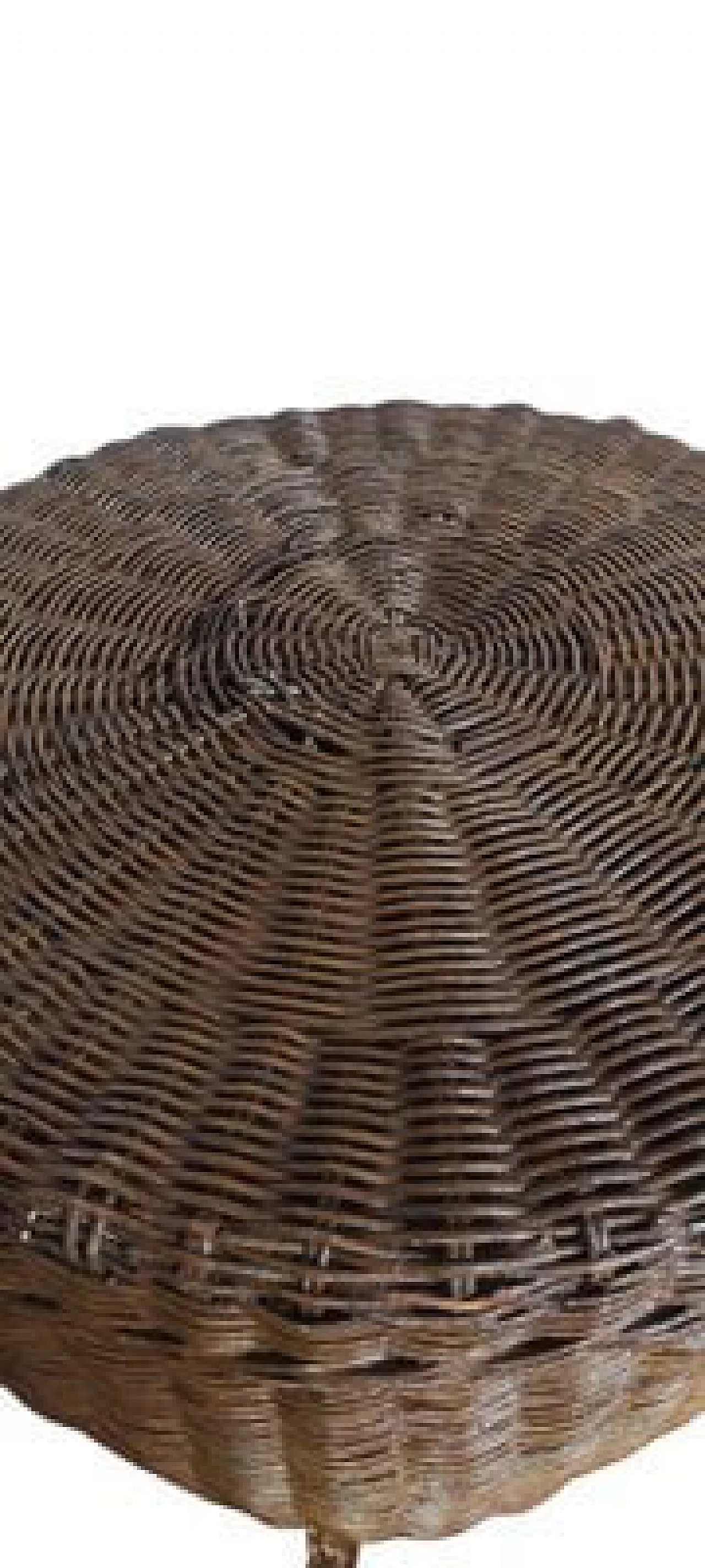 Pair of rattan chairs and coffee table, 1950s 8