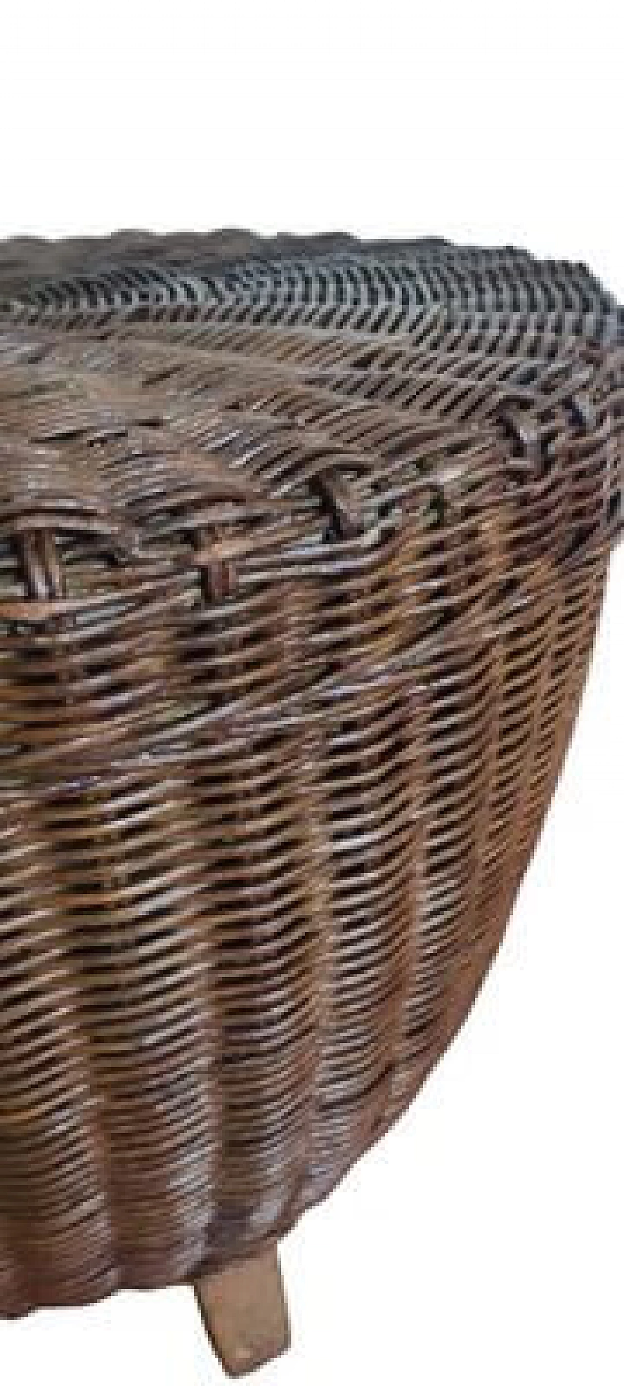 Pair of rattan chairs and coffee table, 1950s 9