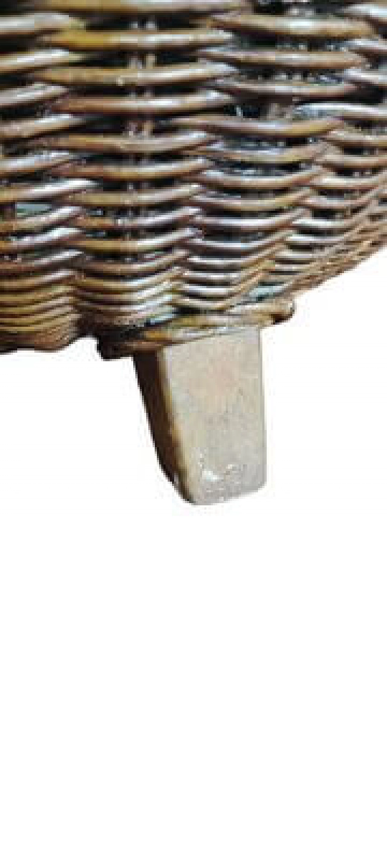 Pair of rattan chairs and coffee table, 1950s 10