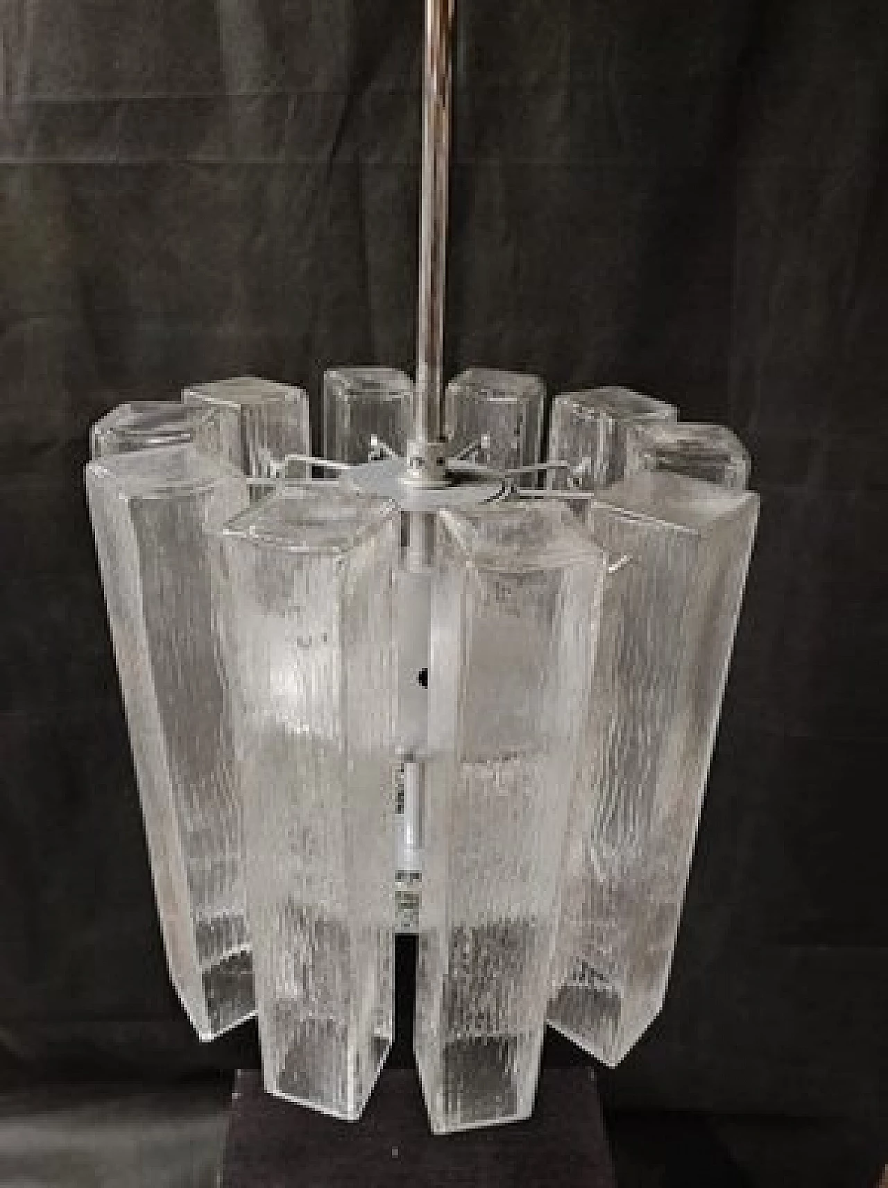 Murano glass chandelier attributed to Doria Leuchten, 1980s 2