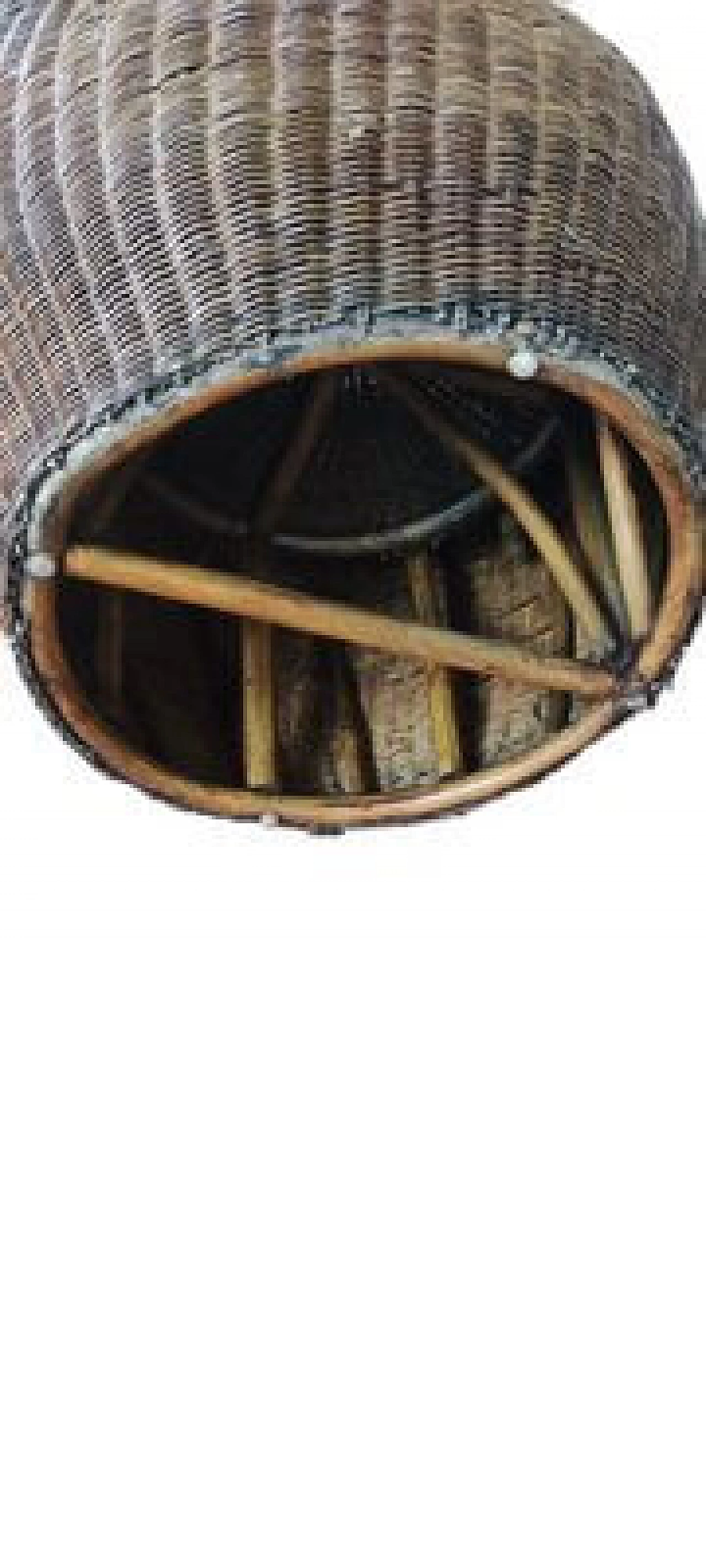 Pair of rattan chairs and coffee table, 1950s 16