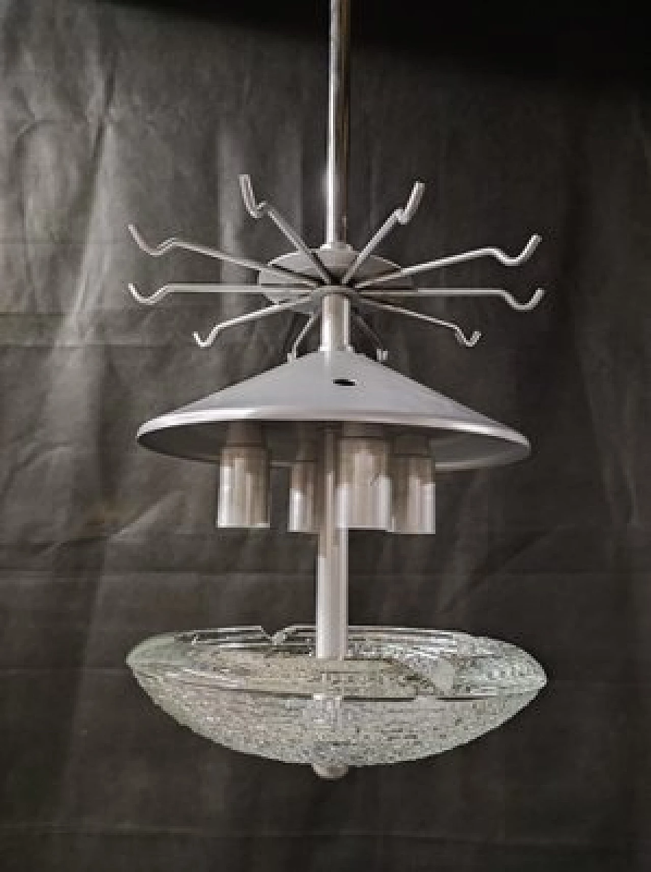 Murano glass chandelier attributed to Doria Leuchten, 1980s 12