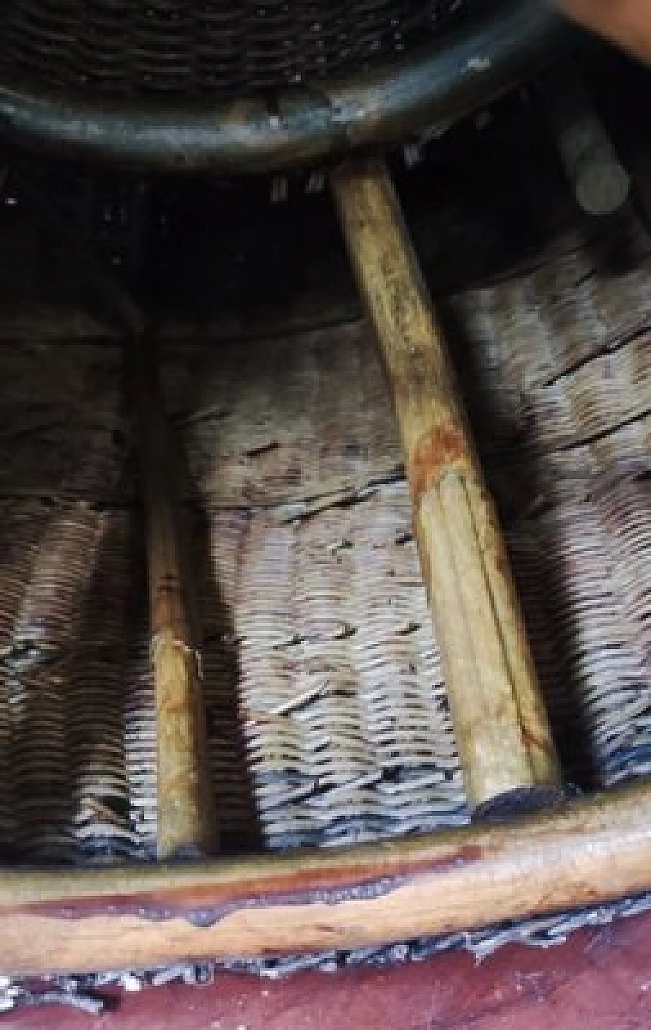 Pair of rattan chairs and coffee table, 1950s 19
