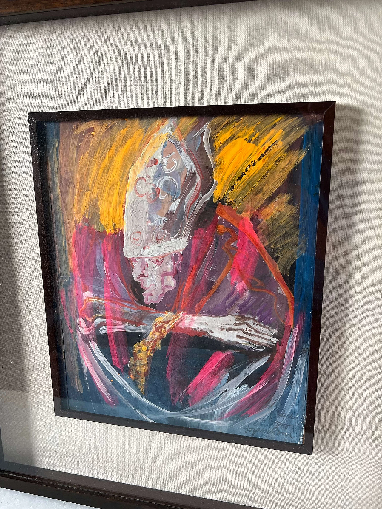 Aldo Borgonzoni, cardinale, dipinto a olio su tela, 1965 2