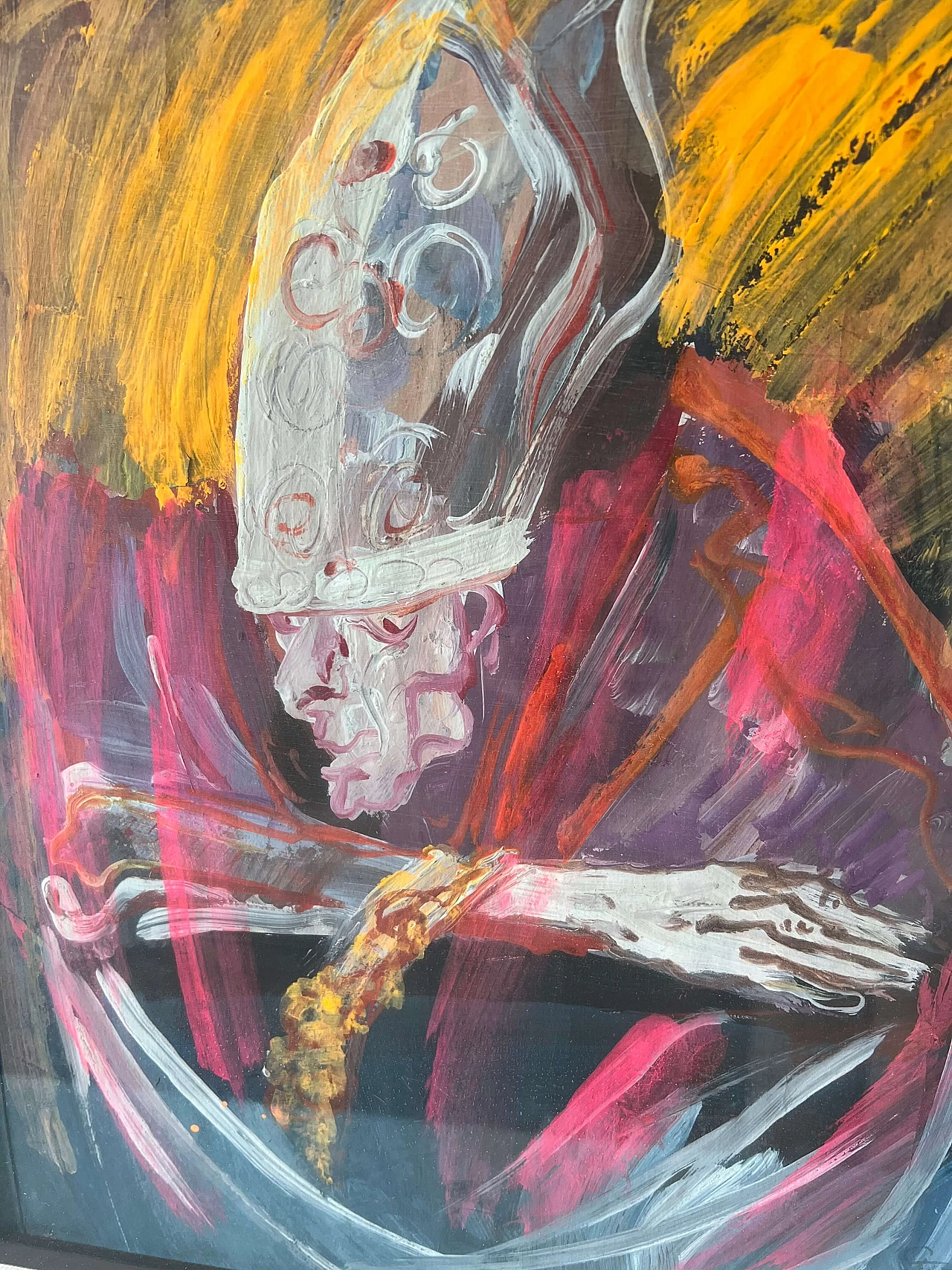 Aldo Borgonzoni, cardinale, dipinto a olio su tela, 1965 6
