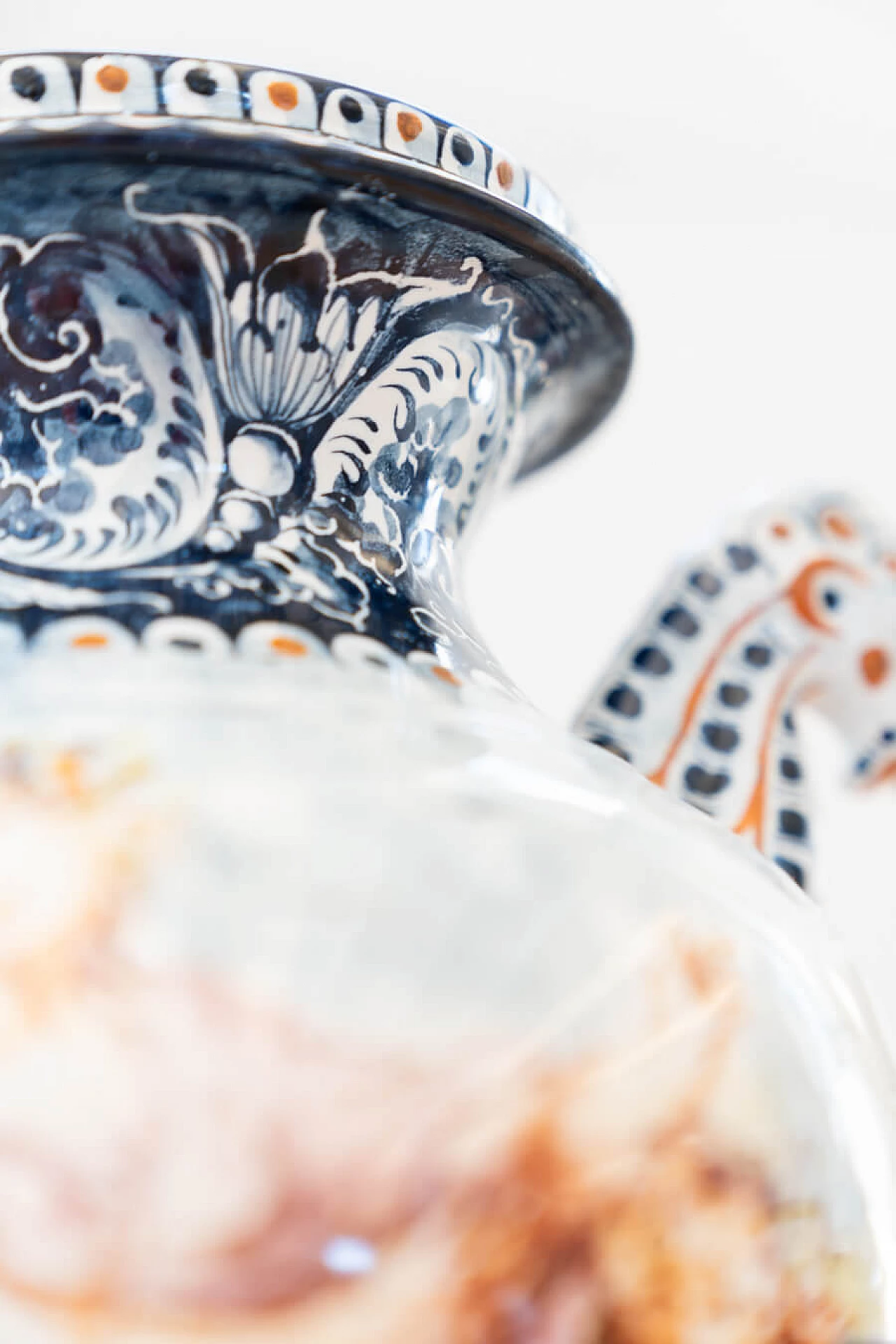 Vaso con coperchio in ceramica dipinta di Turi D'Albissola, anni '80 1383548