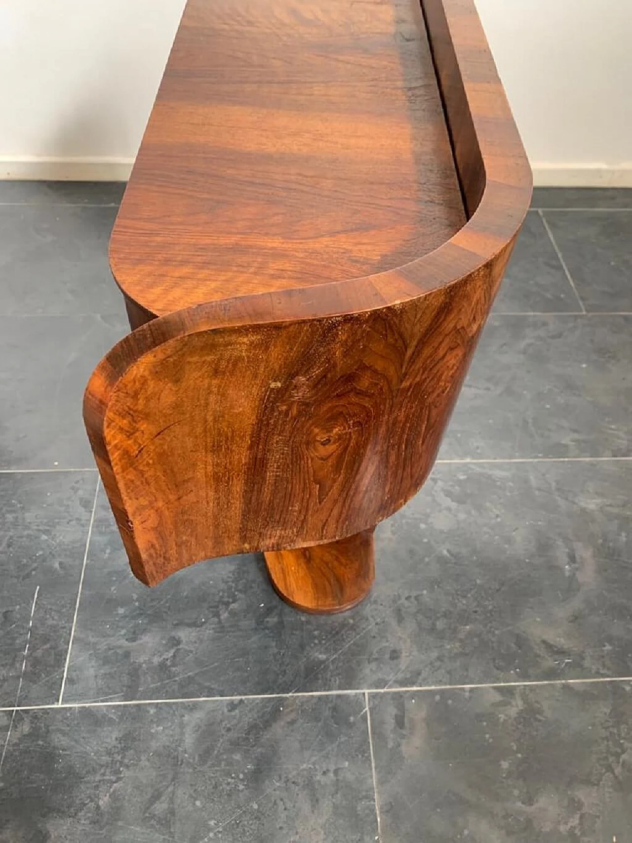 Art Deco maple, walnut and rosewood console, 1930s 9