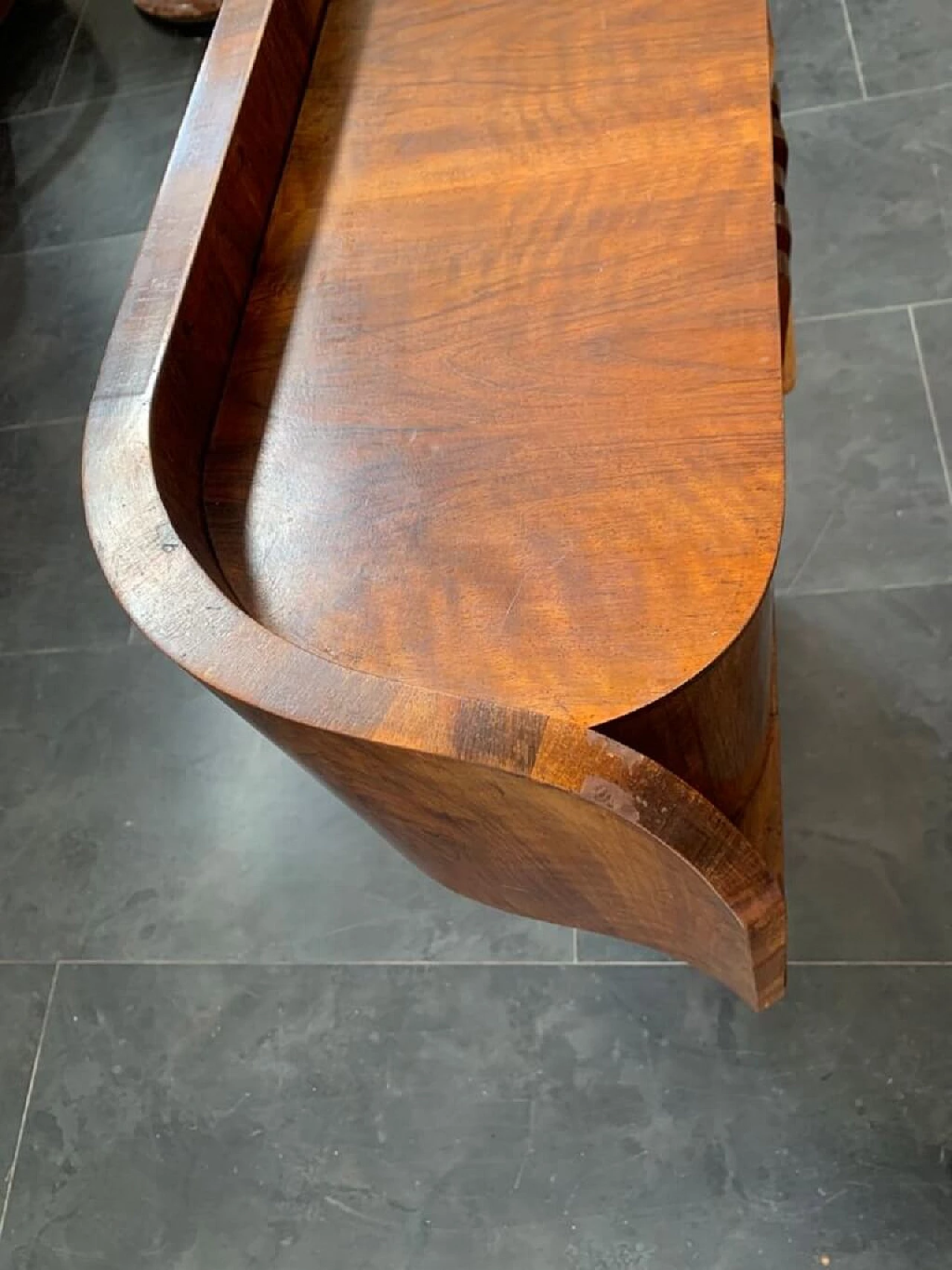 Art Deco maple, walnut and rosewood console, 1930s 11