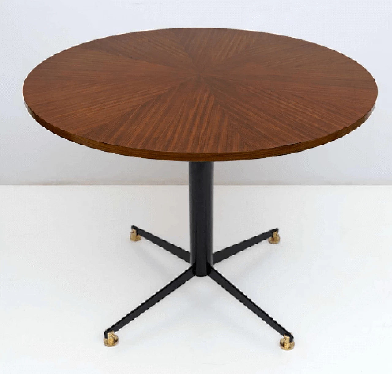 Metal and teak table by Vittorio Nobili for Fratelli Tagliabue, 1950s 2