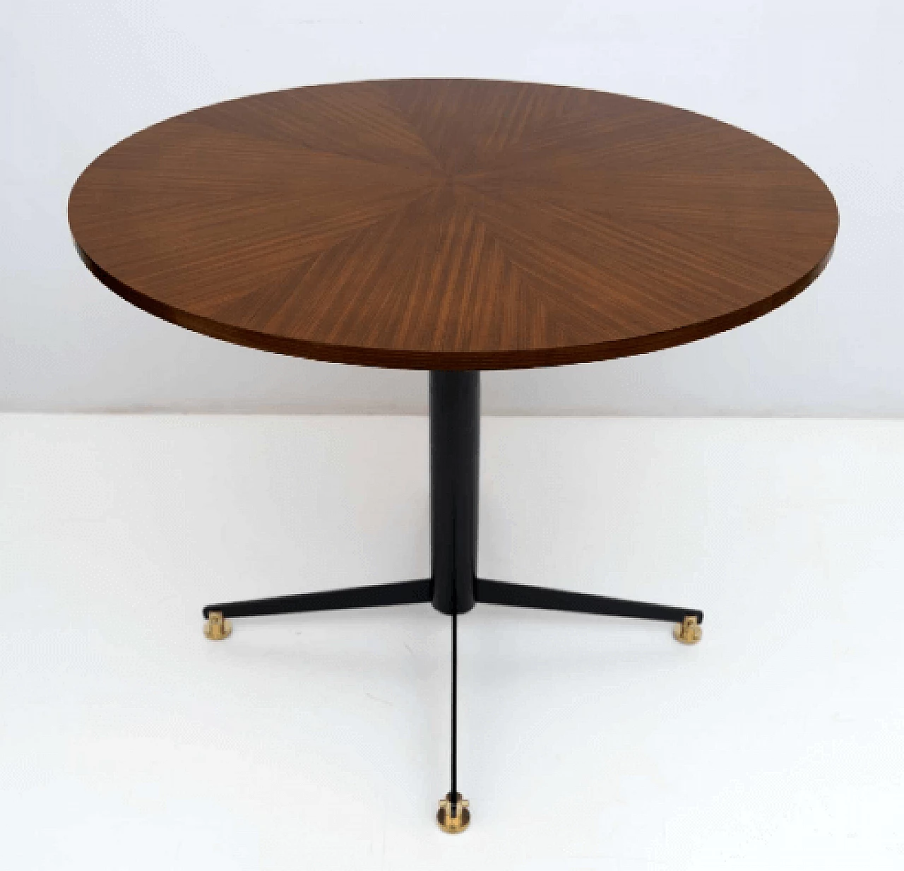 Metal and teak table by Vittorio Nobili for Fratelli Tagliabue, 1950s 3