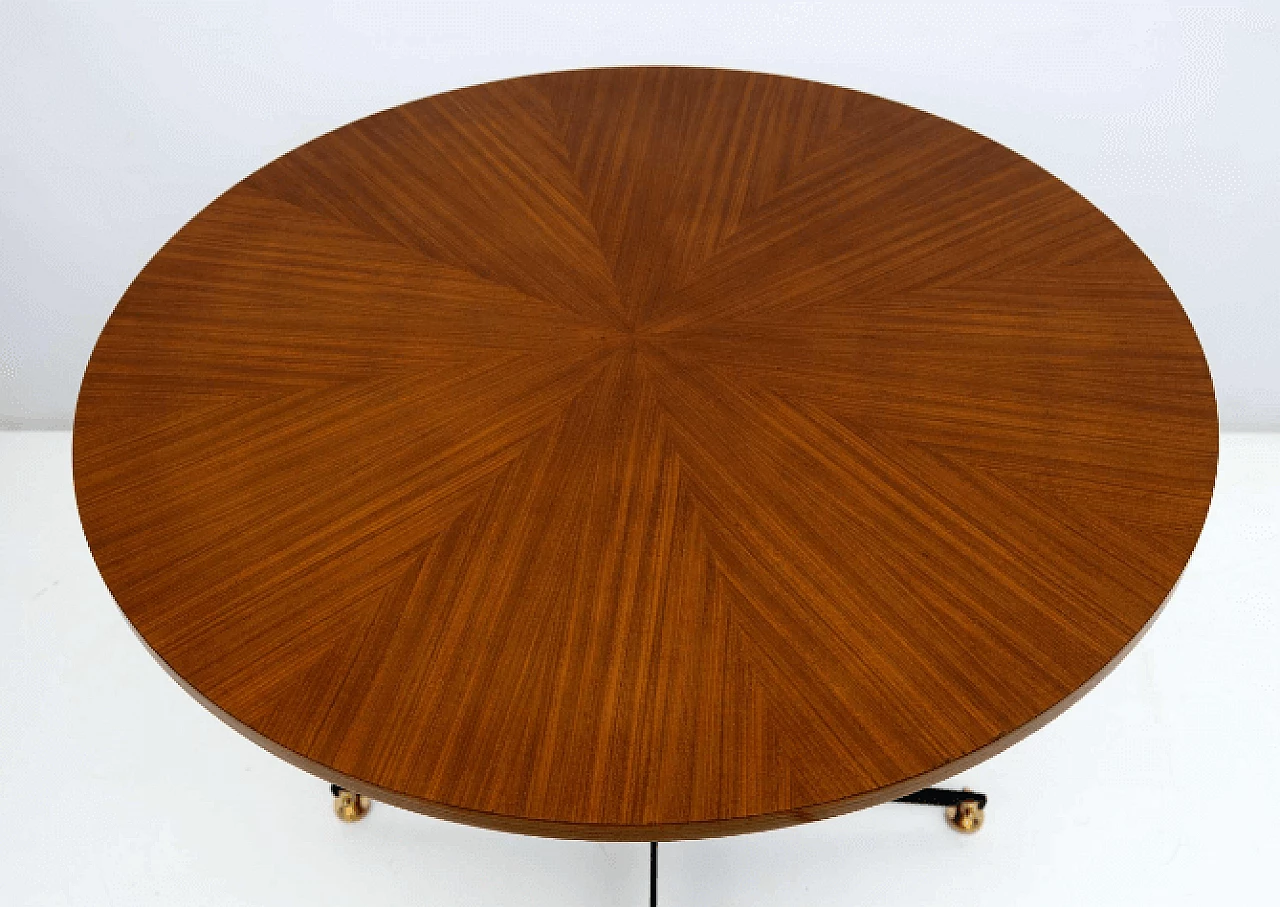 Metal and teak table by Vittorio Nobili for Fratelli Tagliabue, 1950s 4