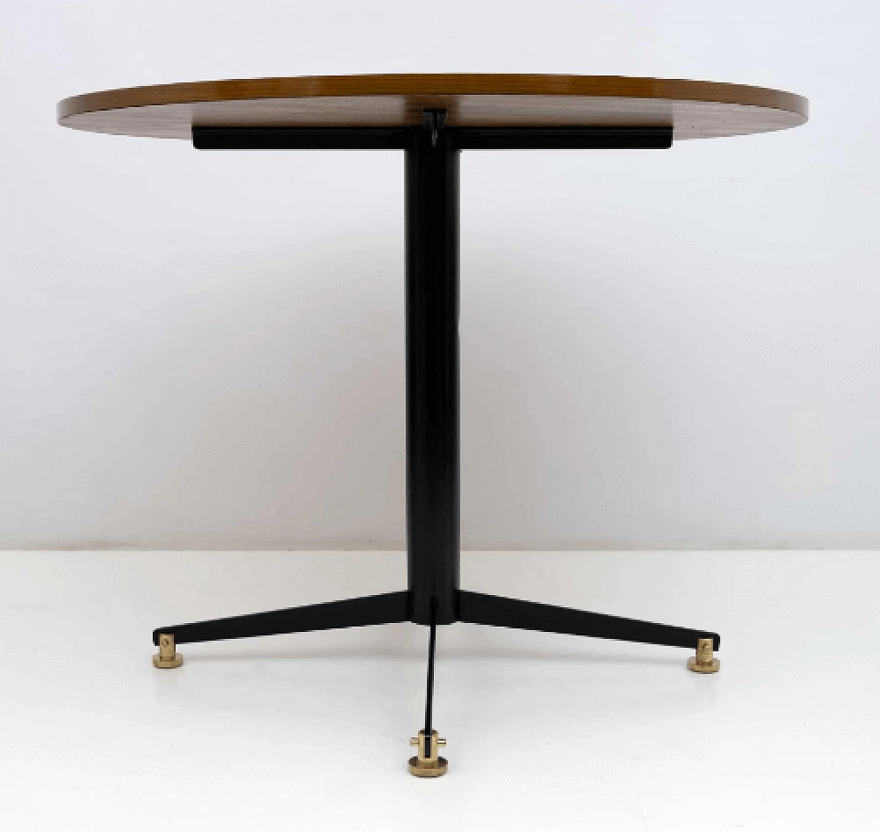 Metal and teak table by Vittorio Nobili for Fratelli Tagliabue, 1950s 5