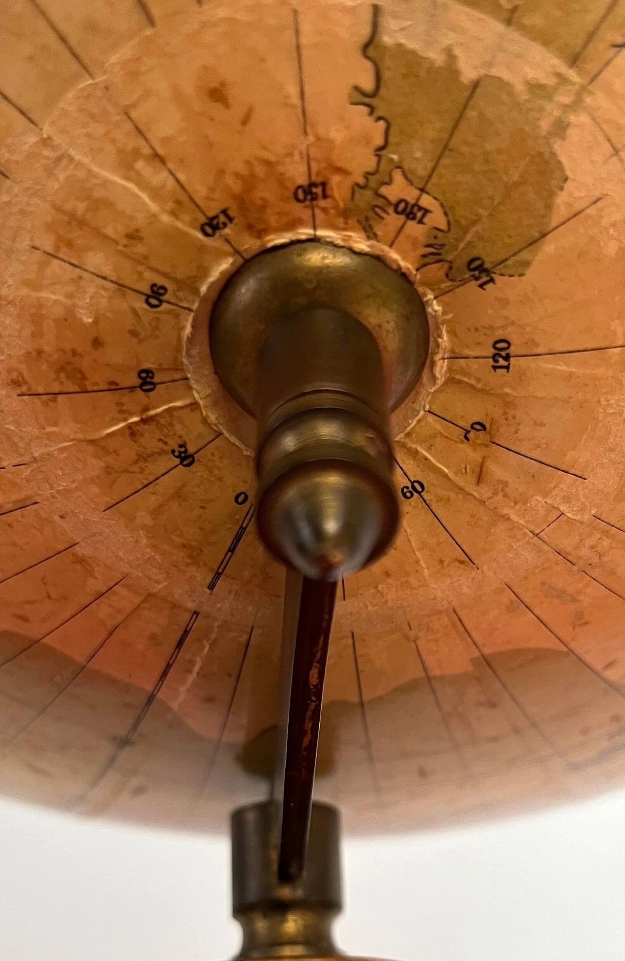 Wood and papier-mâché globe by Dr. Neuse for Jordglob, early 20th century 12