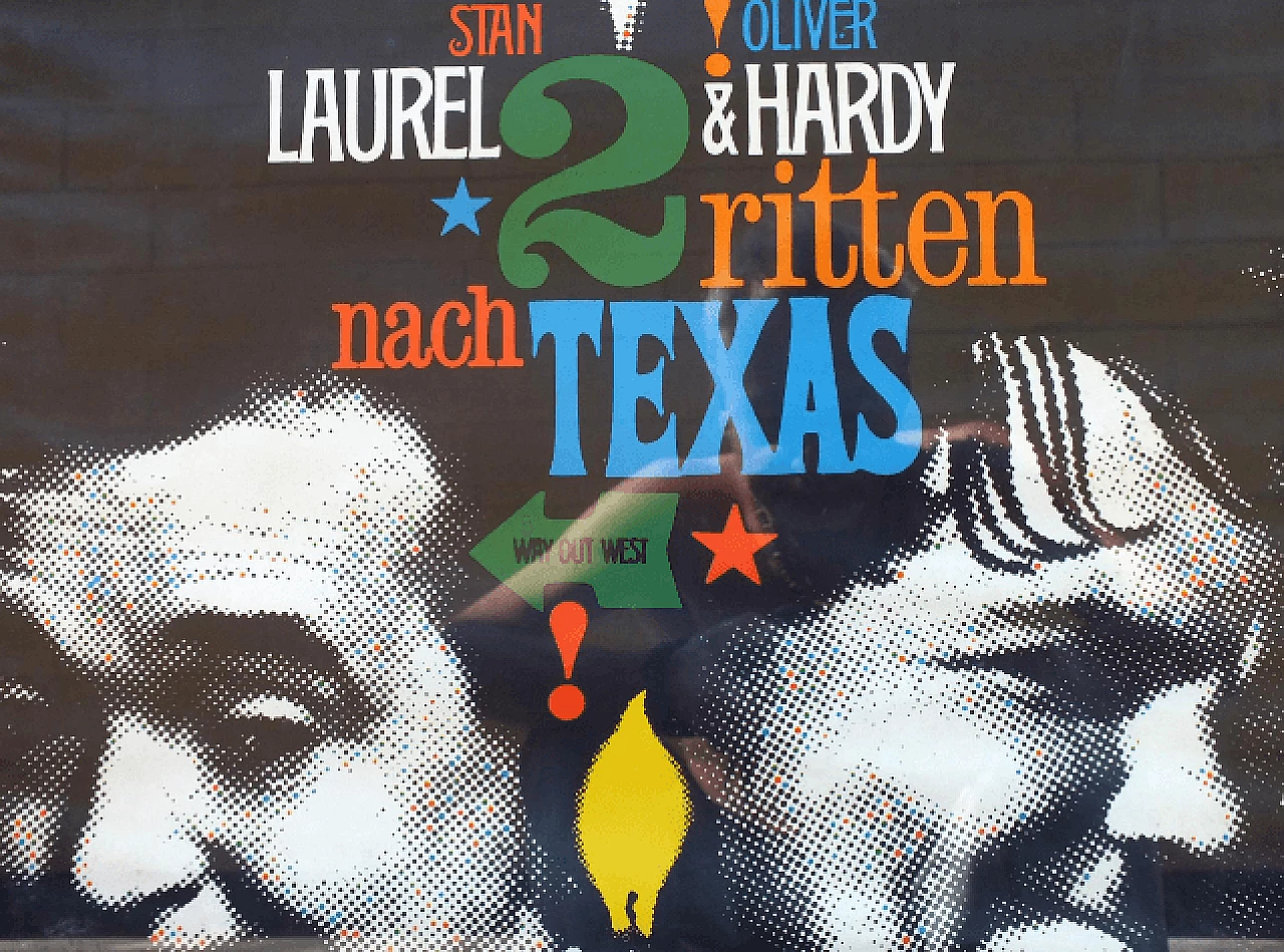 Laurel & Hardy - Zwei ritten nach Texas movie poster, 1960s 4