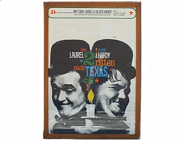 Manifesto cinematografico di Laurel & Hardy - Zwei ritten nach Texas, anni '60