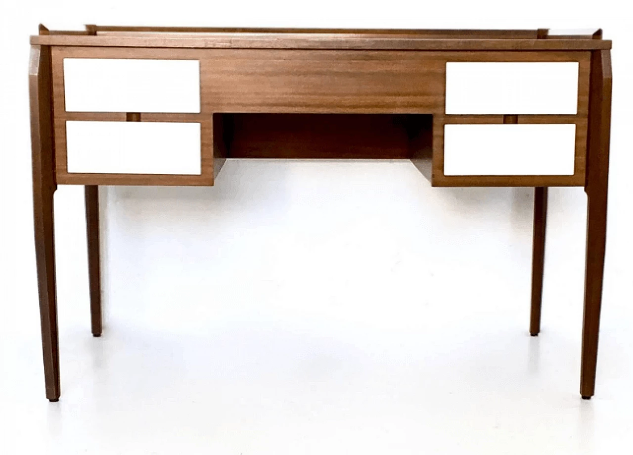Pair of ebonized beech and formica desks in the style of Gio Ponti, 1960s 5