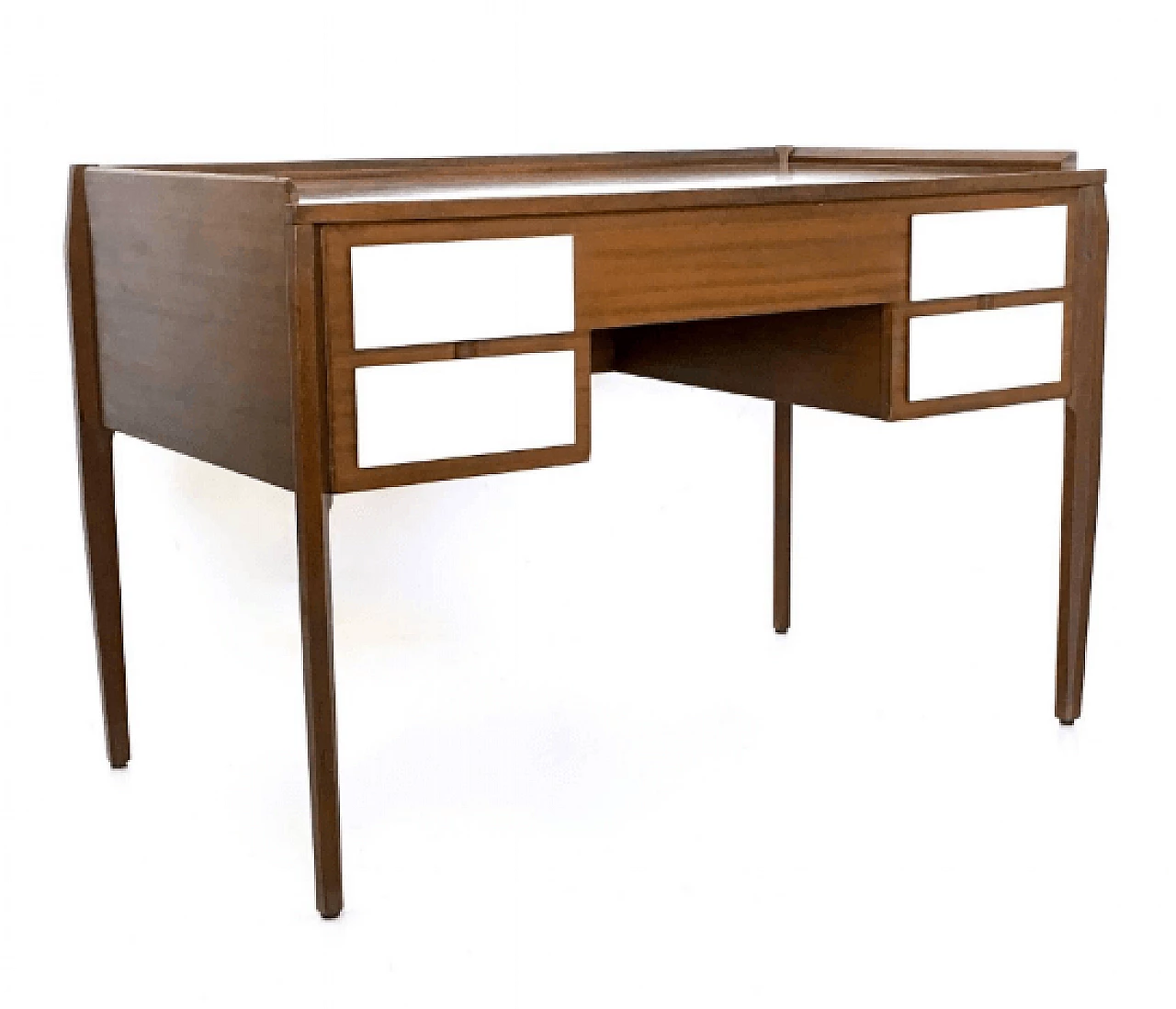Pair of ebonized beech and formica desks in the style of Gio Ponti, 1960s 7
