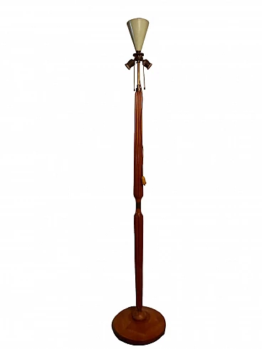 Wood floor lamp attributed to Gio Ponti, 1950s