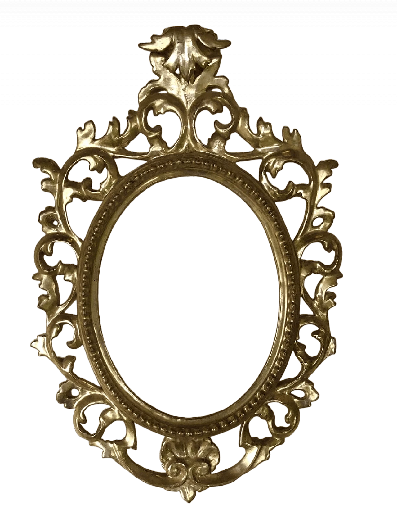 Oval carved and gilded wood frame, second half of the 19th century 9