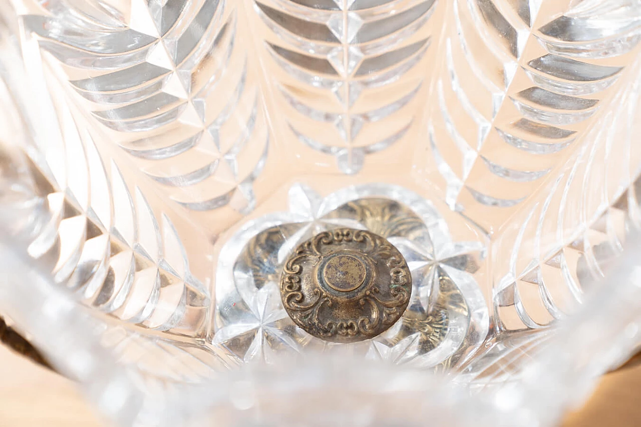 Brass and crystal centrepiece vase, 1950s 11