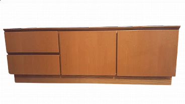 Aniline-stained ash sideboard by Giovanni Offredi for Saporiti, 1980s