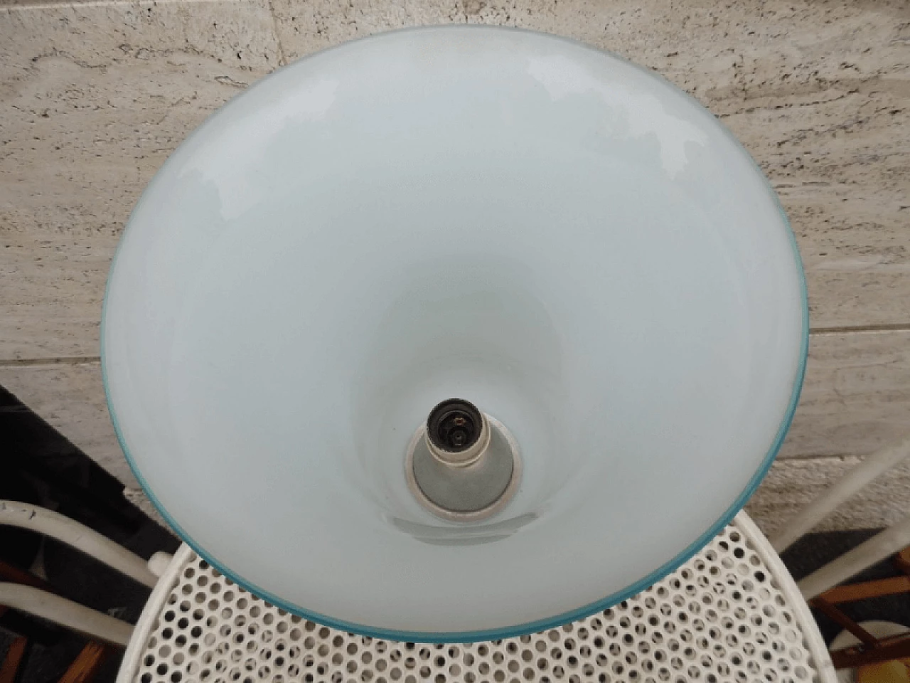 Light blue glass table lamp attributed to La Murrina 1