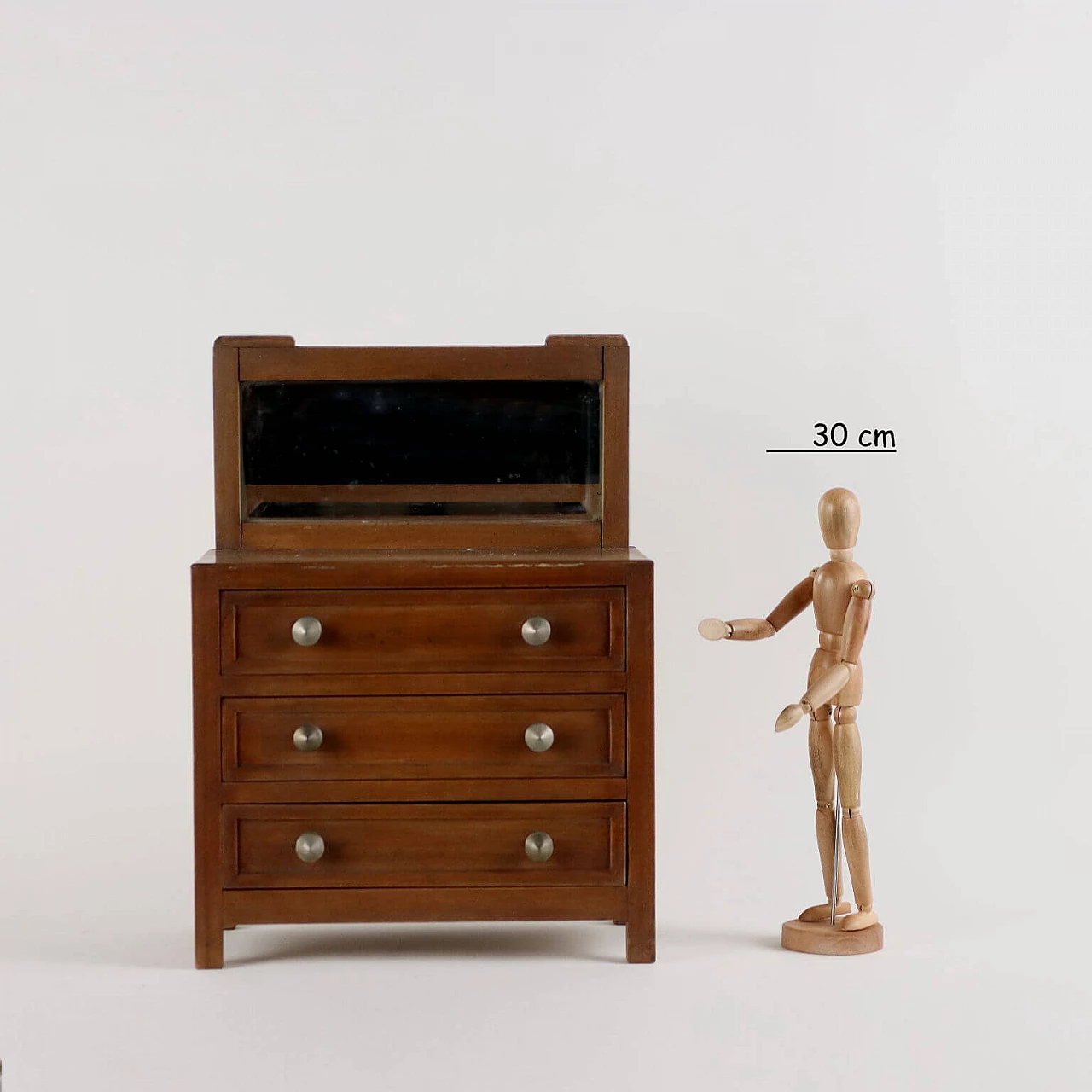 Wood chest of drawers model with mirror, early 20th century 2