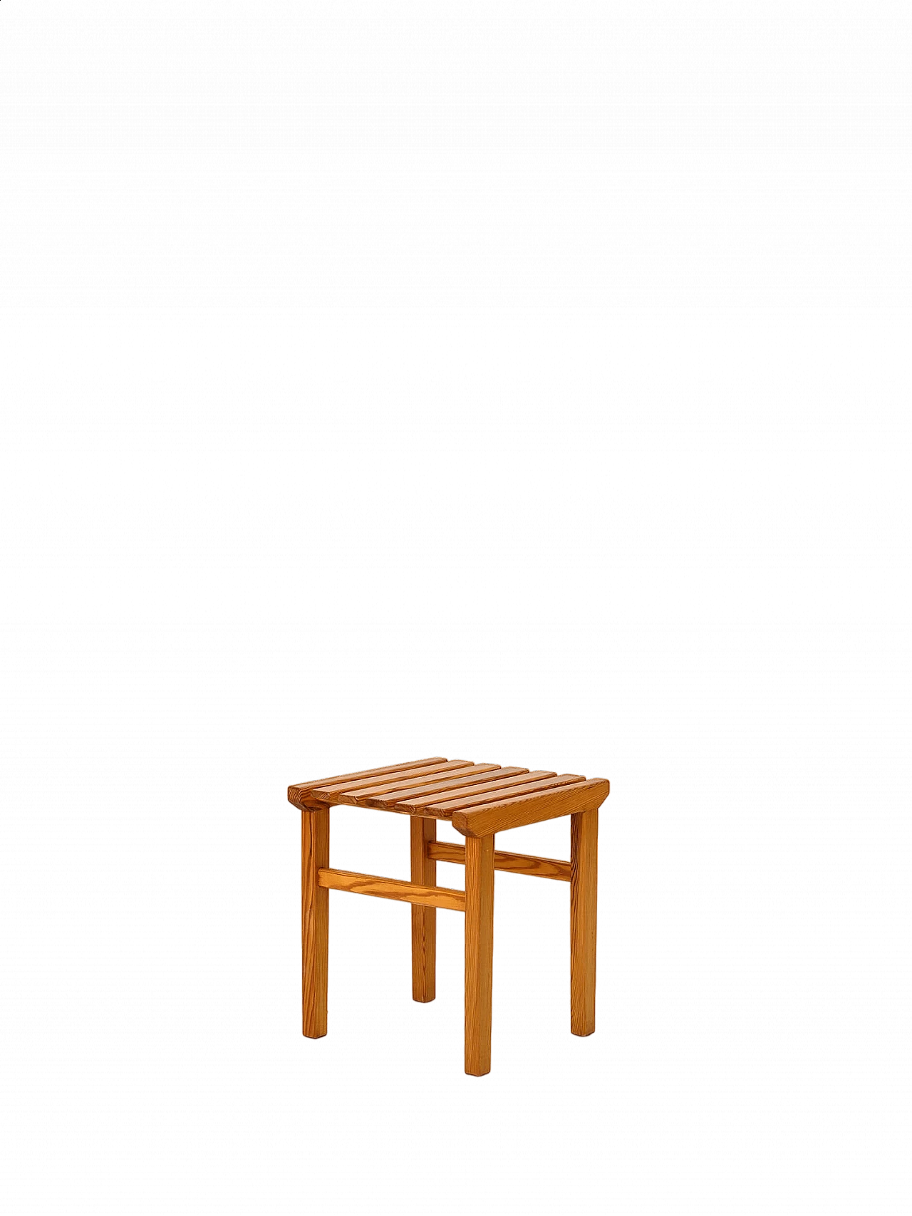 Scandinavian pine stool, 1960s 8