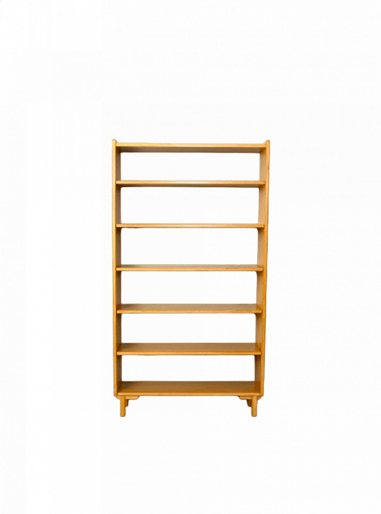 Scandinavian oak bookcase with five shelves, 1960s 11